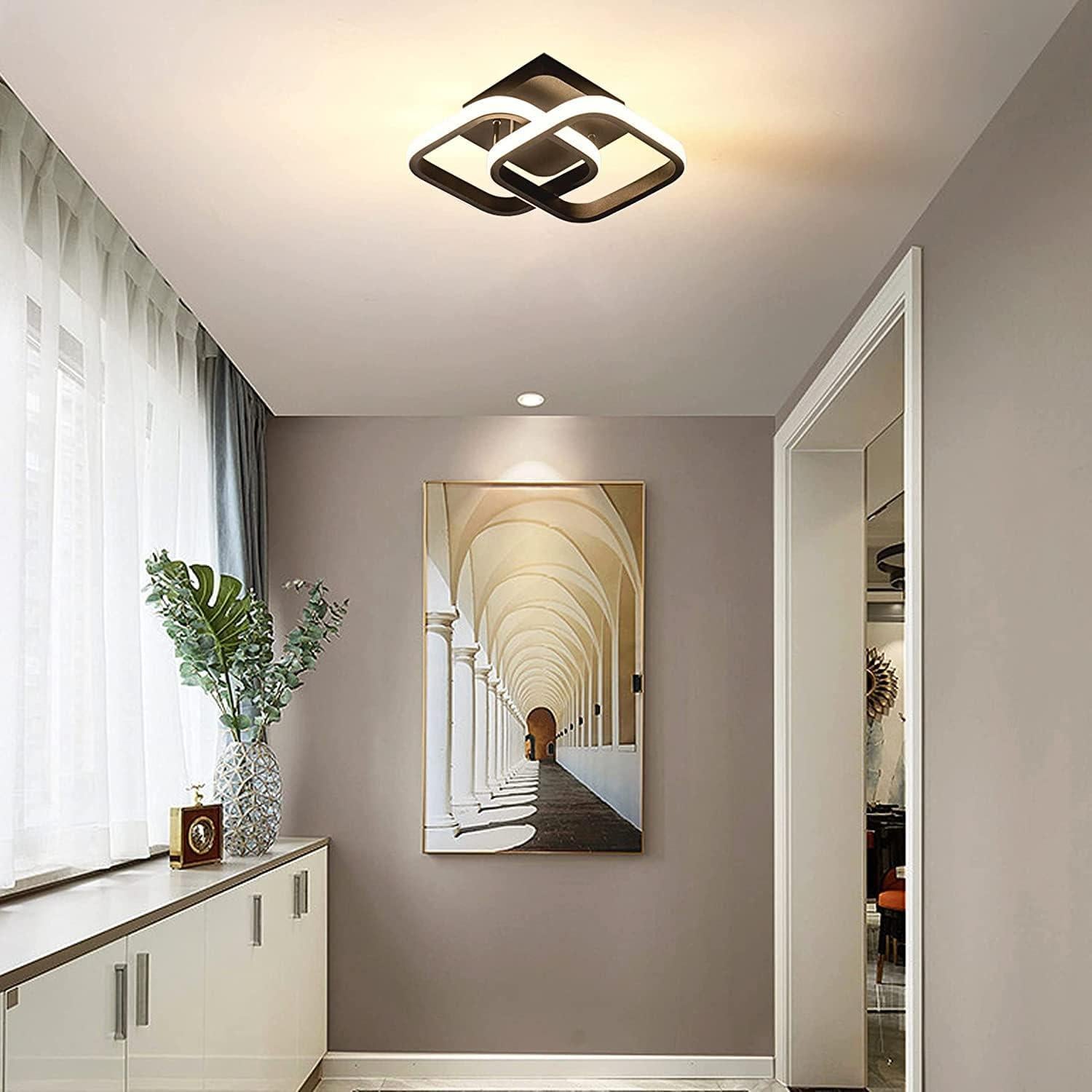 Luz de Techo LED ADISUN 22W con Sensor de Movimiento Negro