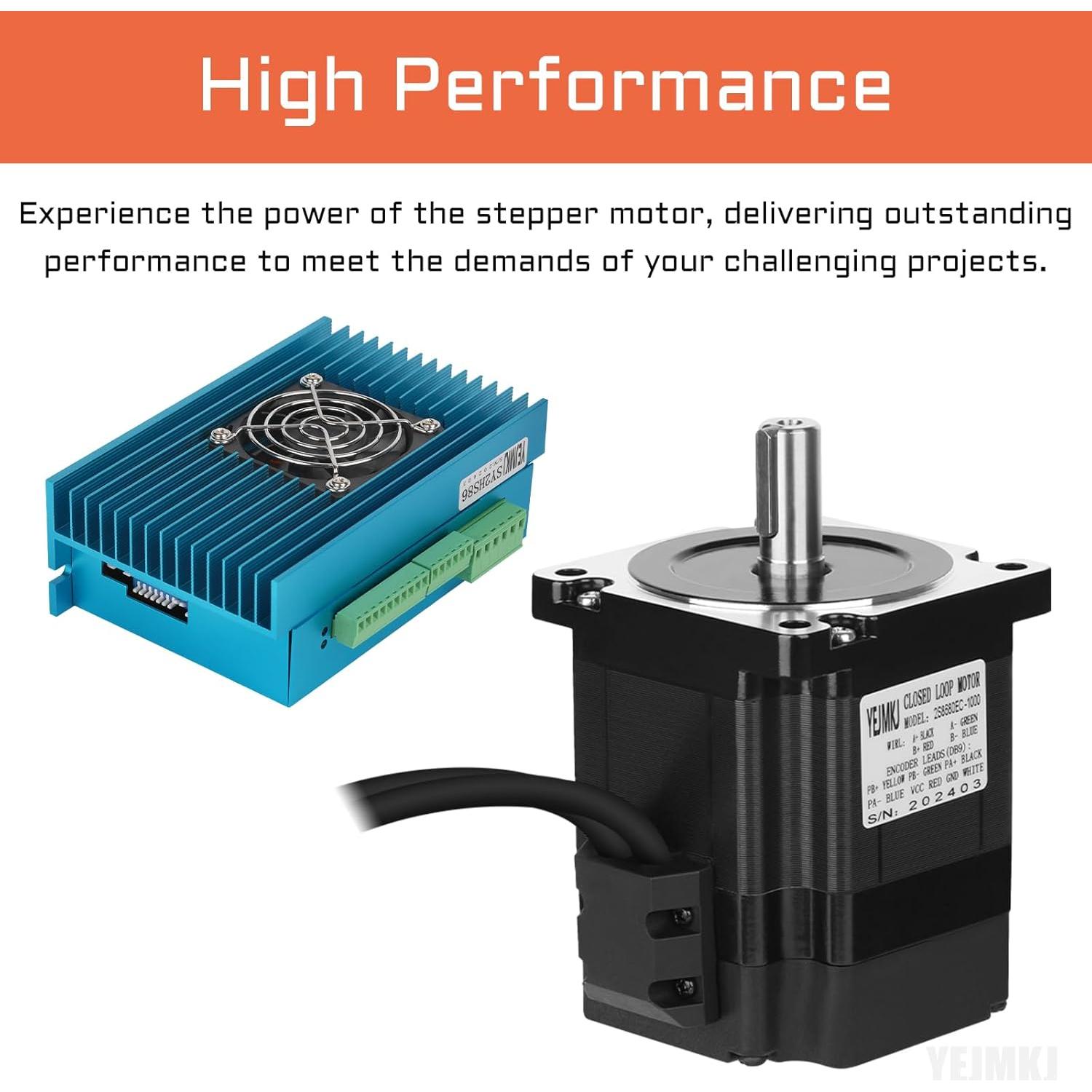 Kit Motor Paso a Paso Nema 34 4.5Nm 78mm + Controlador BHA860