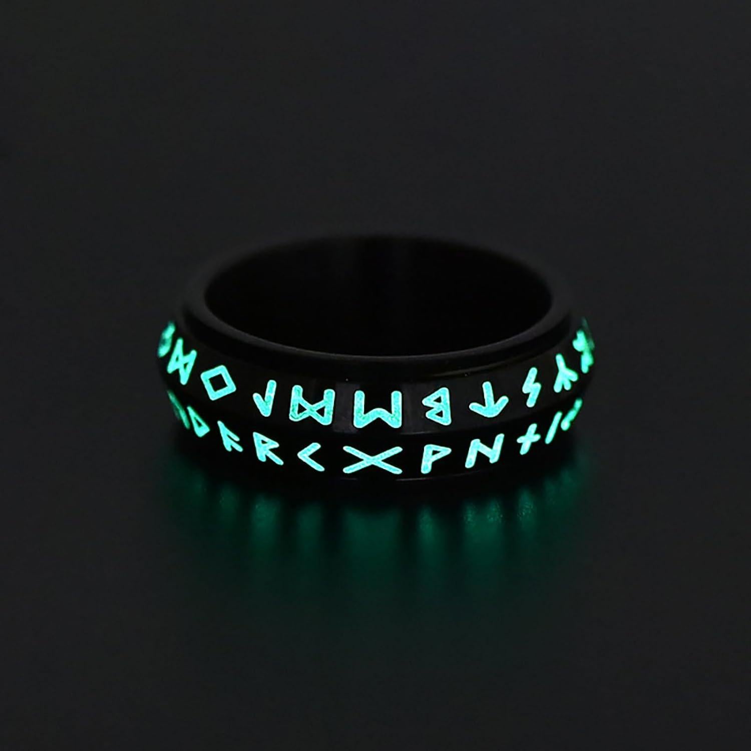 Anillo giratorio de ansiedad Viking de acero inoxidable 8 mm