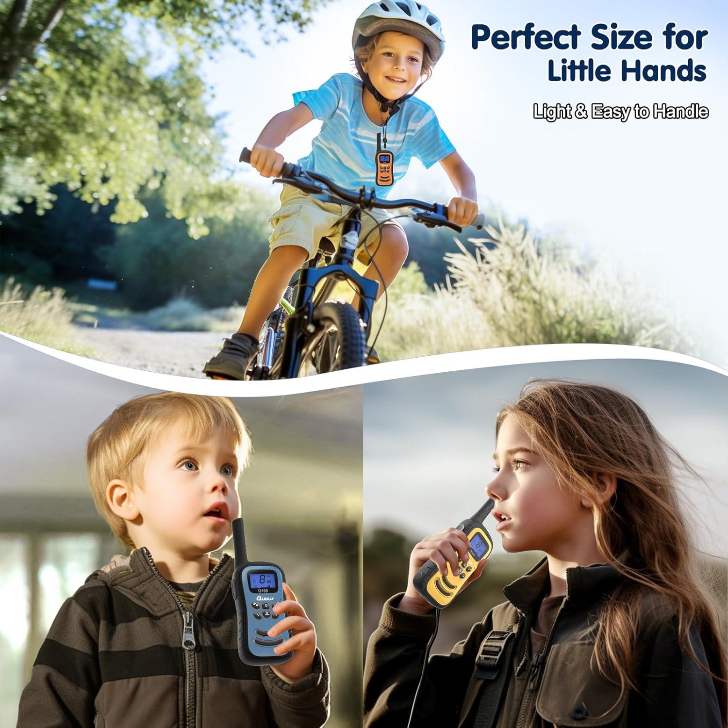 Walkie Talkies Recargables Quolix para Niños 3-12 Años