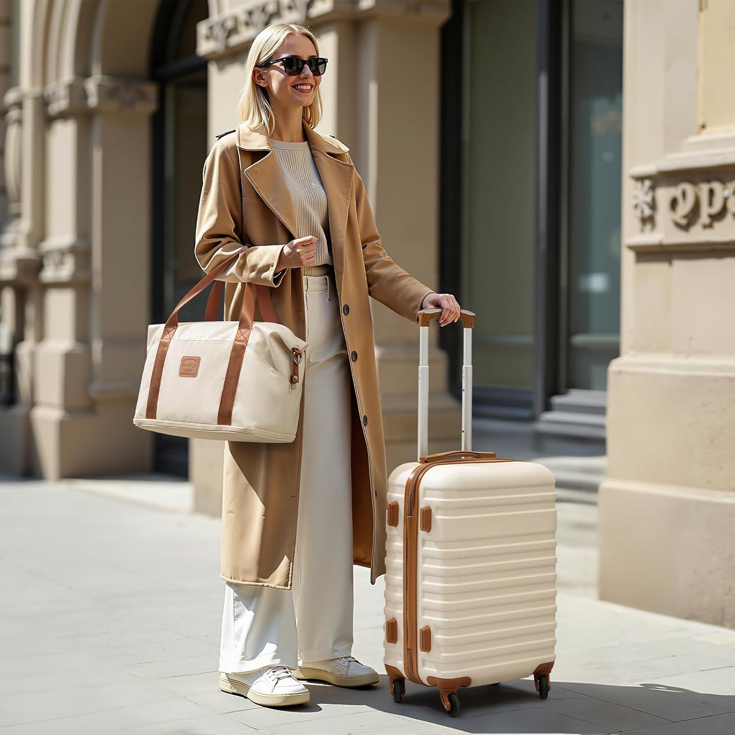 Conjunto de Maletas Coolife 5 Piezas Dura con Cerradura TSA