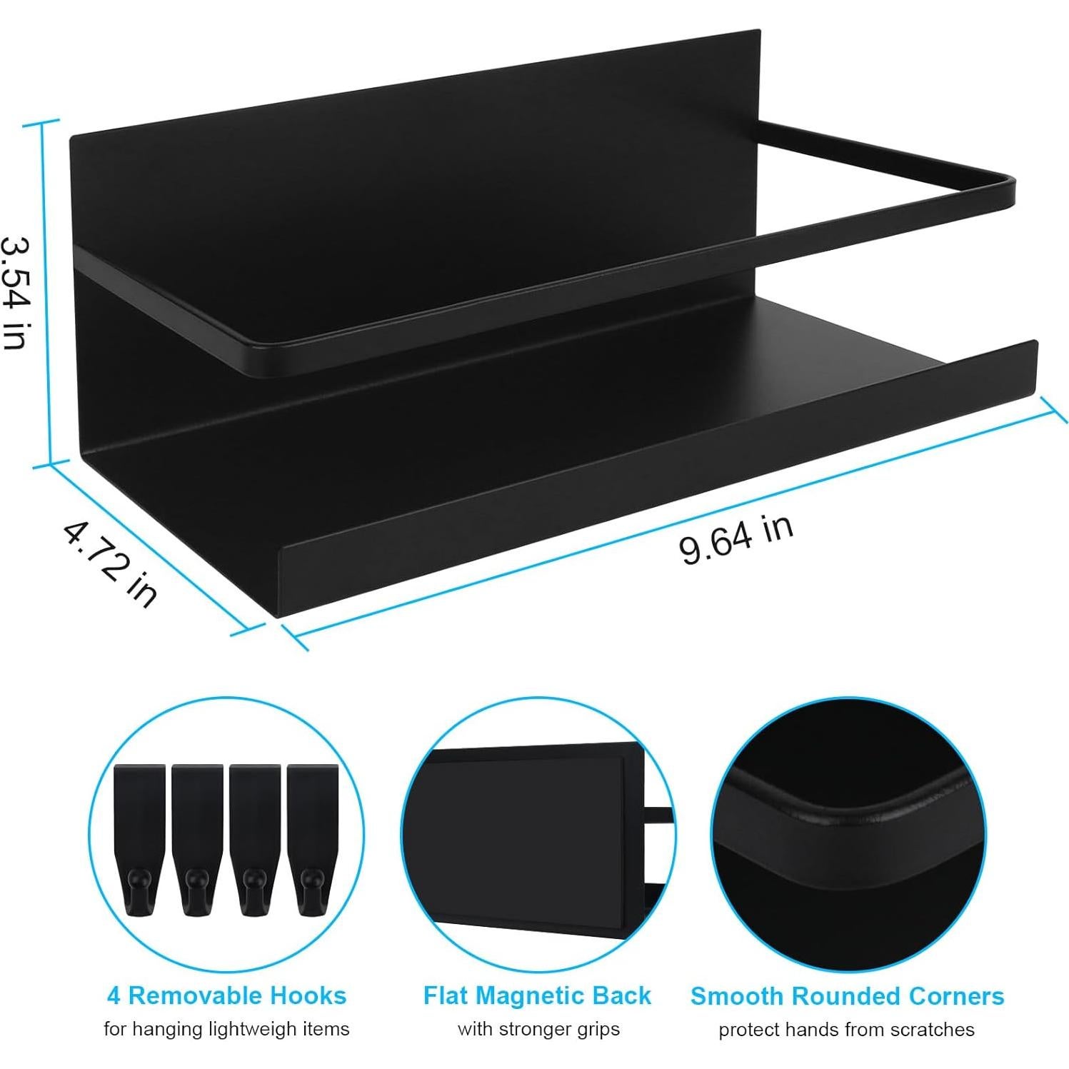 Estante Magnético para Especias Seropy - Paquete de 2, 24.4x12x9 cm