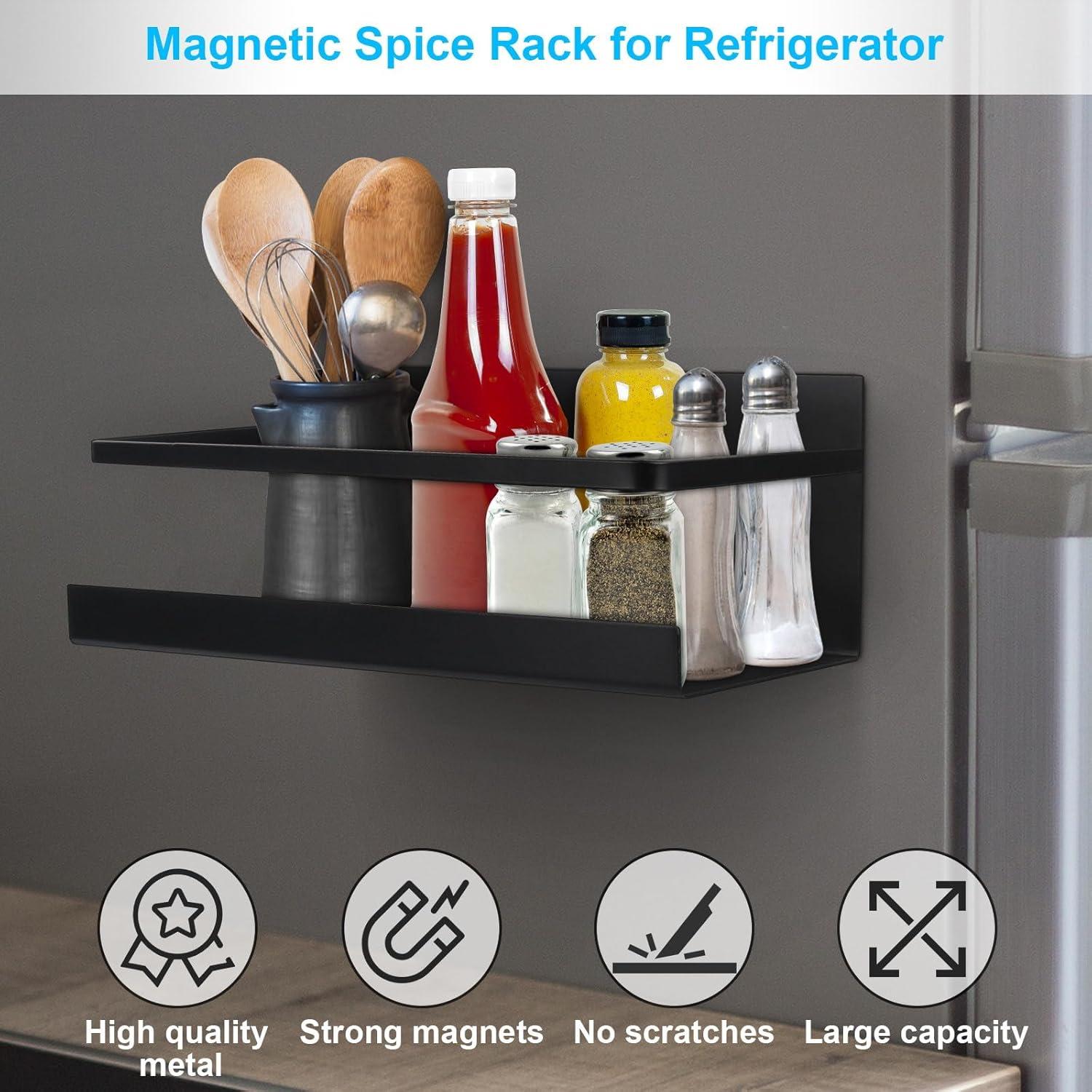 Estante Magnético para Especias Seropy - Paquete de 2, 24.4x12x9 cm