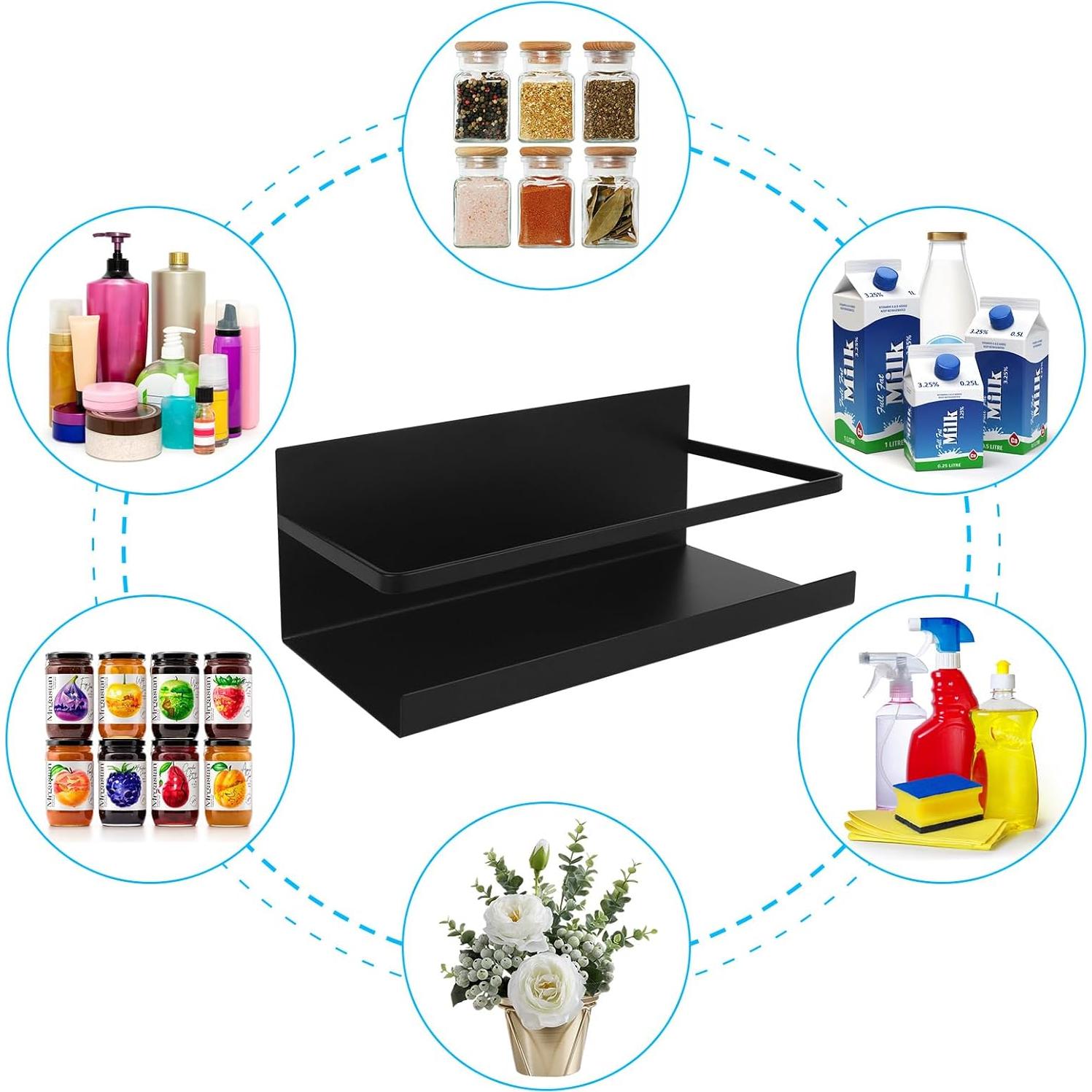 Estante Magnético para Especias Seropy - Paquete de 2, 24.4x12x9 cm