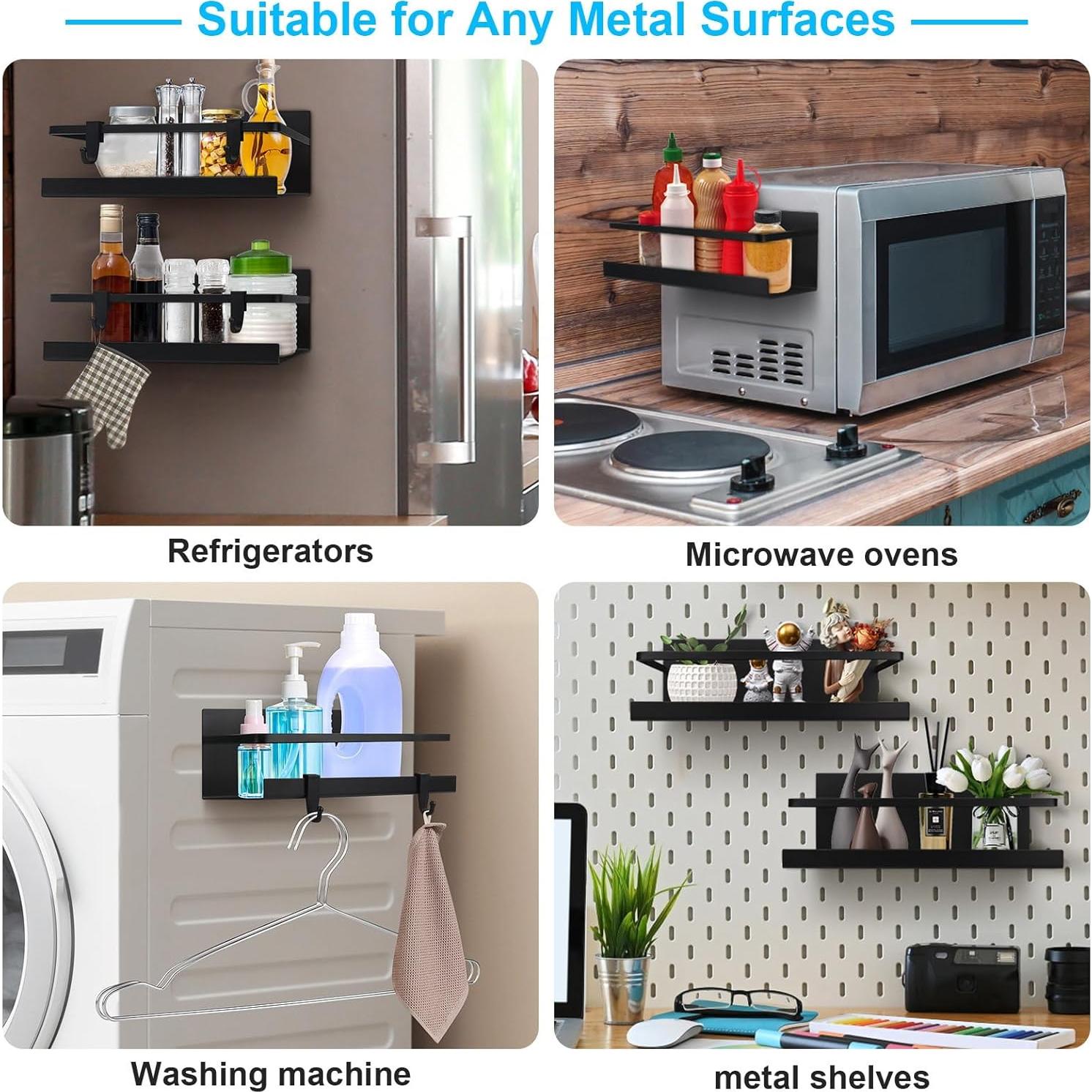 Estante Magnético para Especias Seropy - Paquete de 2, 24.4x12x9 cm