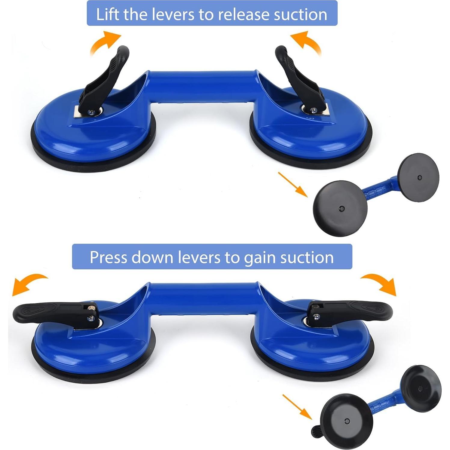 Ventosas de Alta Resistencia FCHO para Vidrio 11.9 cm Azul