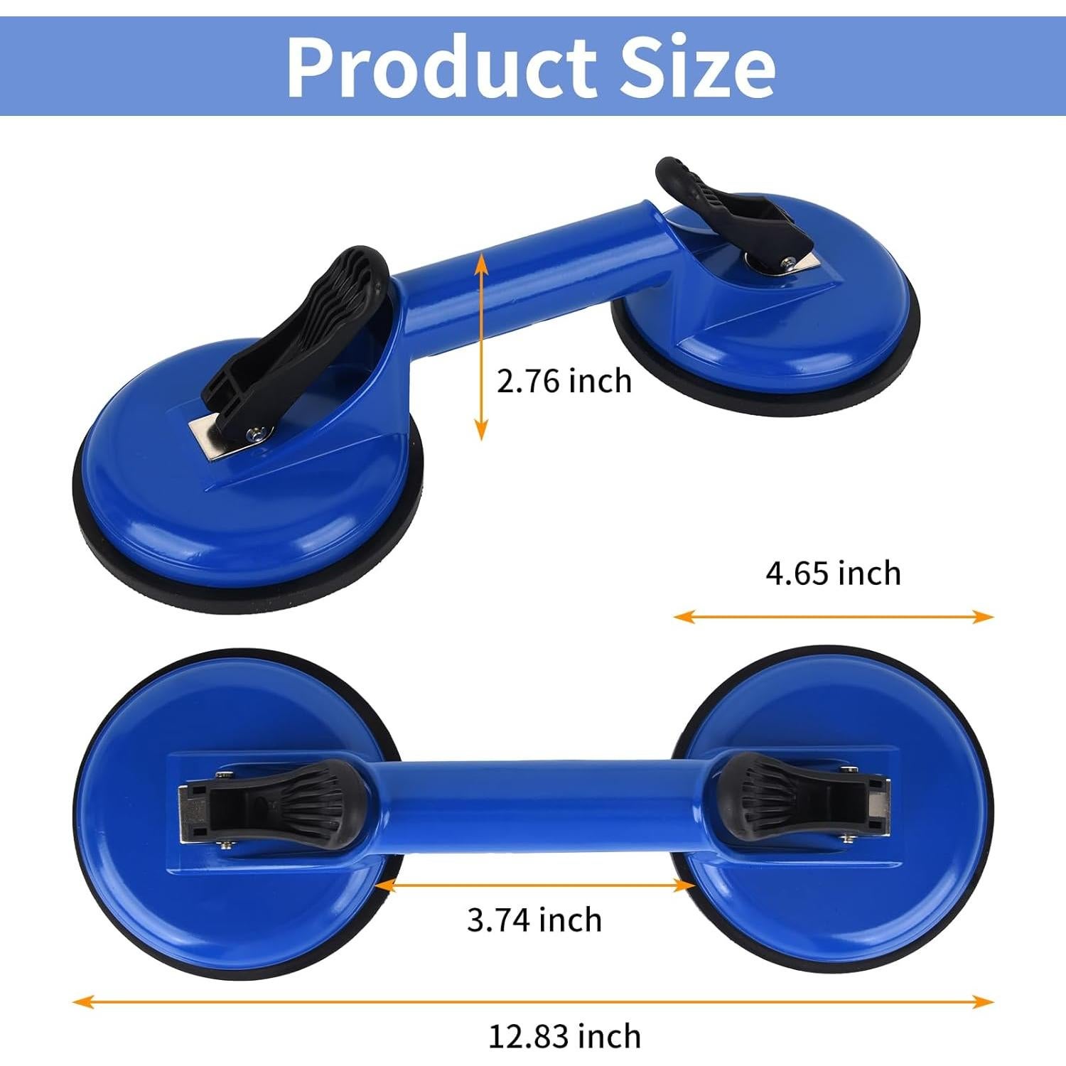 Ventosas de Alta Resistencia FCHO para Vidrio 11.9 cm Azul