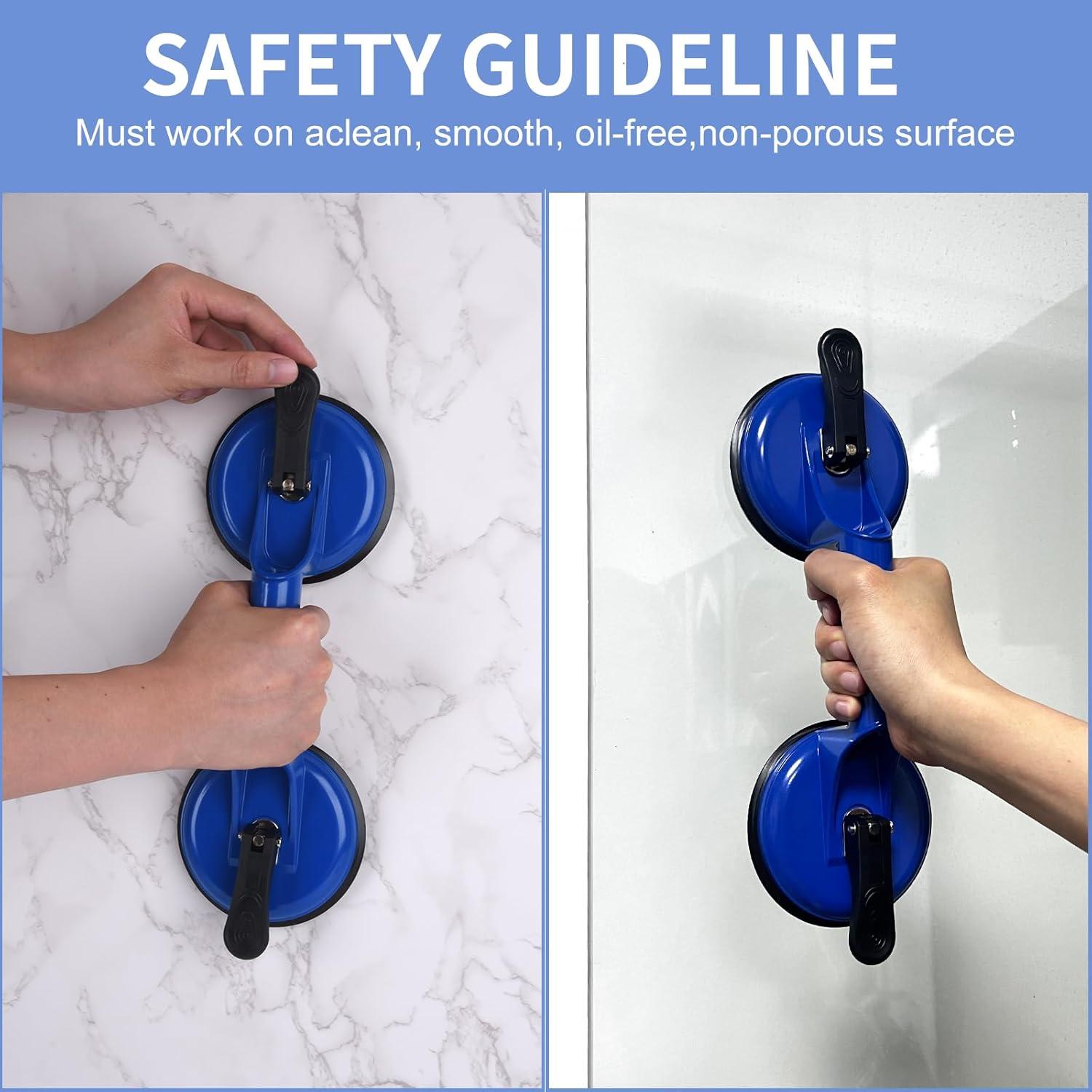 Ventosas de Alta Resistencia FCHO para Vidrio 11.9 cm Azul