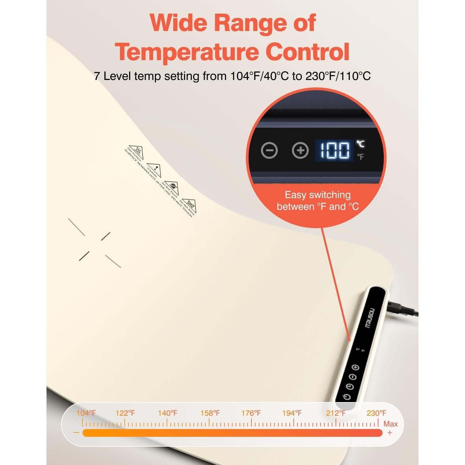 Alfombrilla Calentadora Eléctrica iTRUSOU 70x40cm 110V