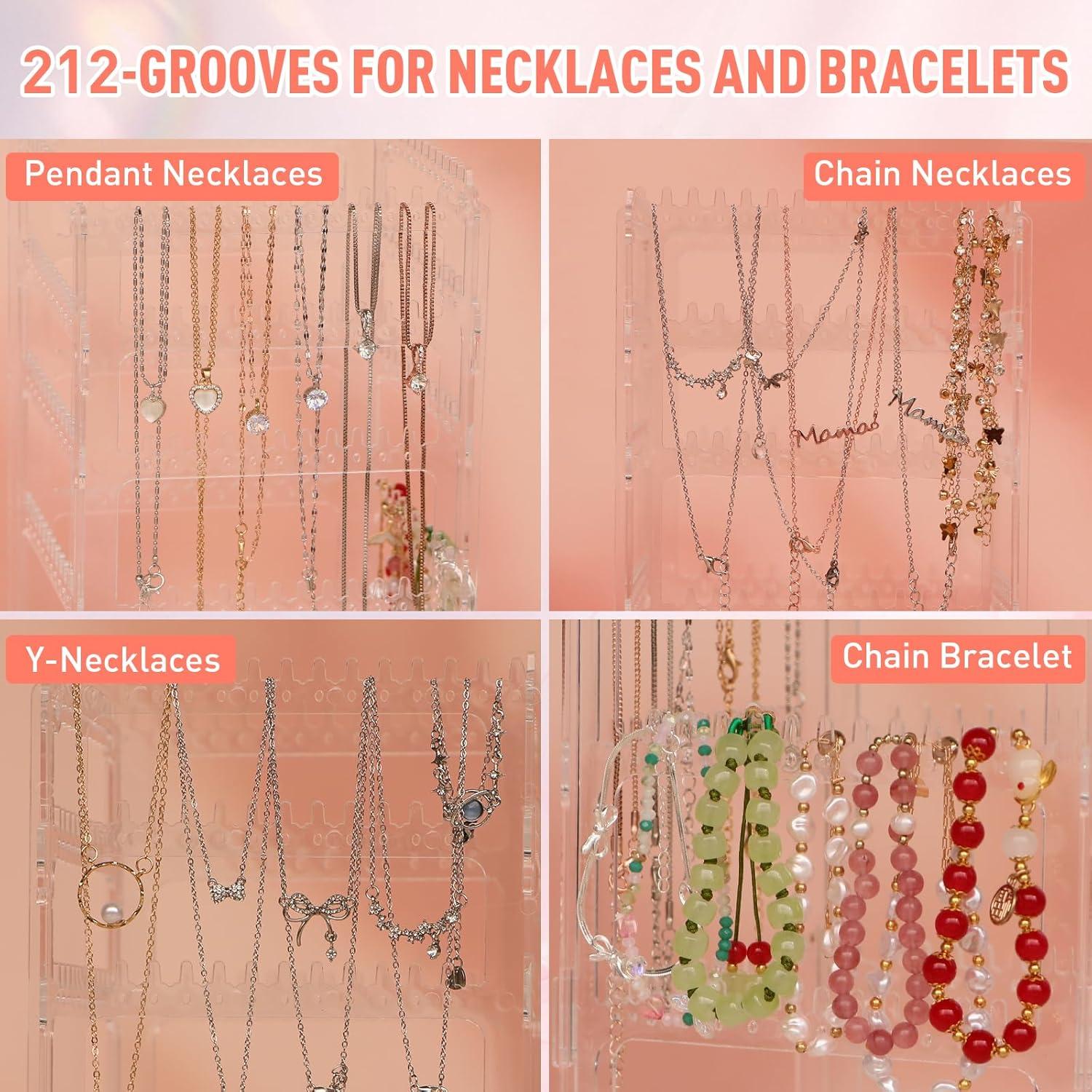 Soporte Organizador de Joyería 17Dec, 5 Niveles, 212 Agujeros