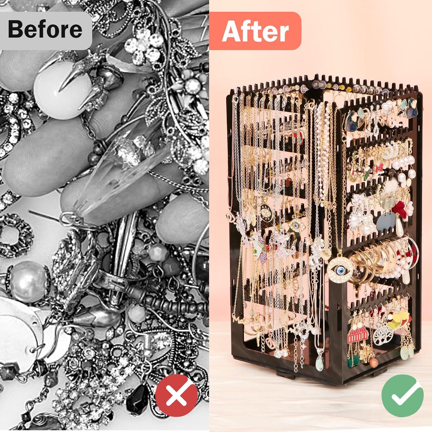 Soporte Organizador de Joyería 17Dec, 5 Niveles, 212 Agujeros