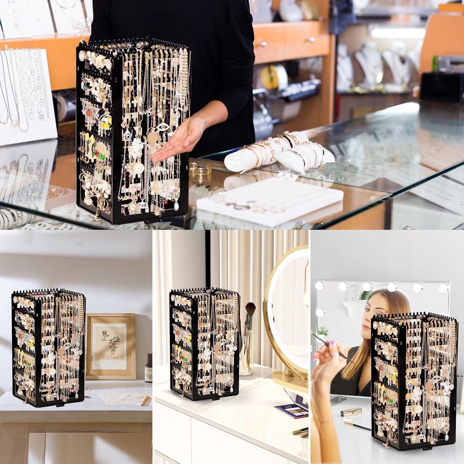 Soporte Organizador de Joyería 17Dec, 5 Niveles, 212 Agujeros