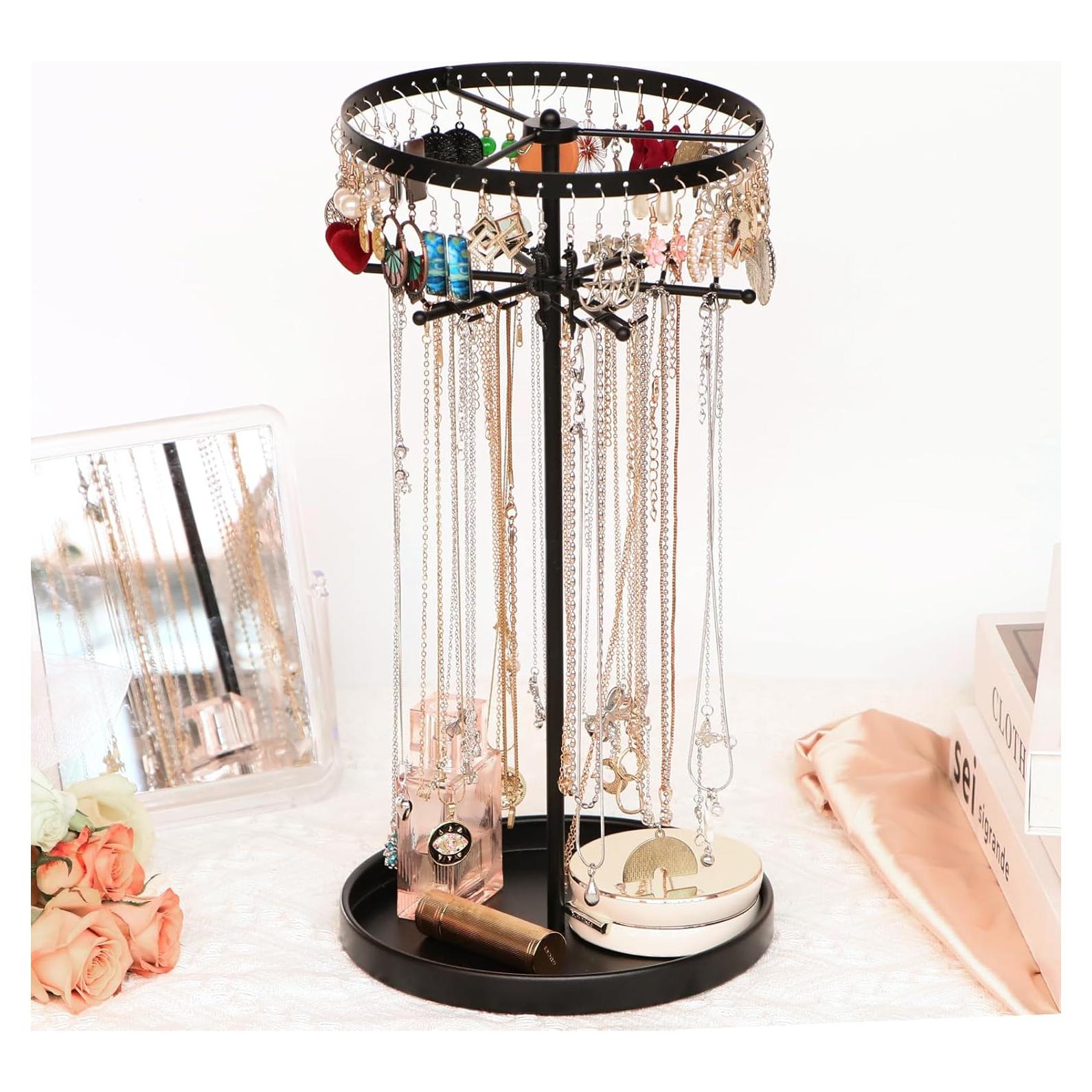 Organizador de Joyería Rotativo 360° 2 Niveles 17Dec