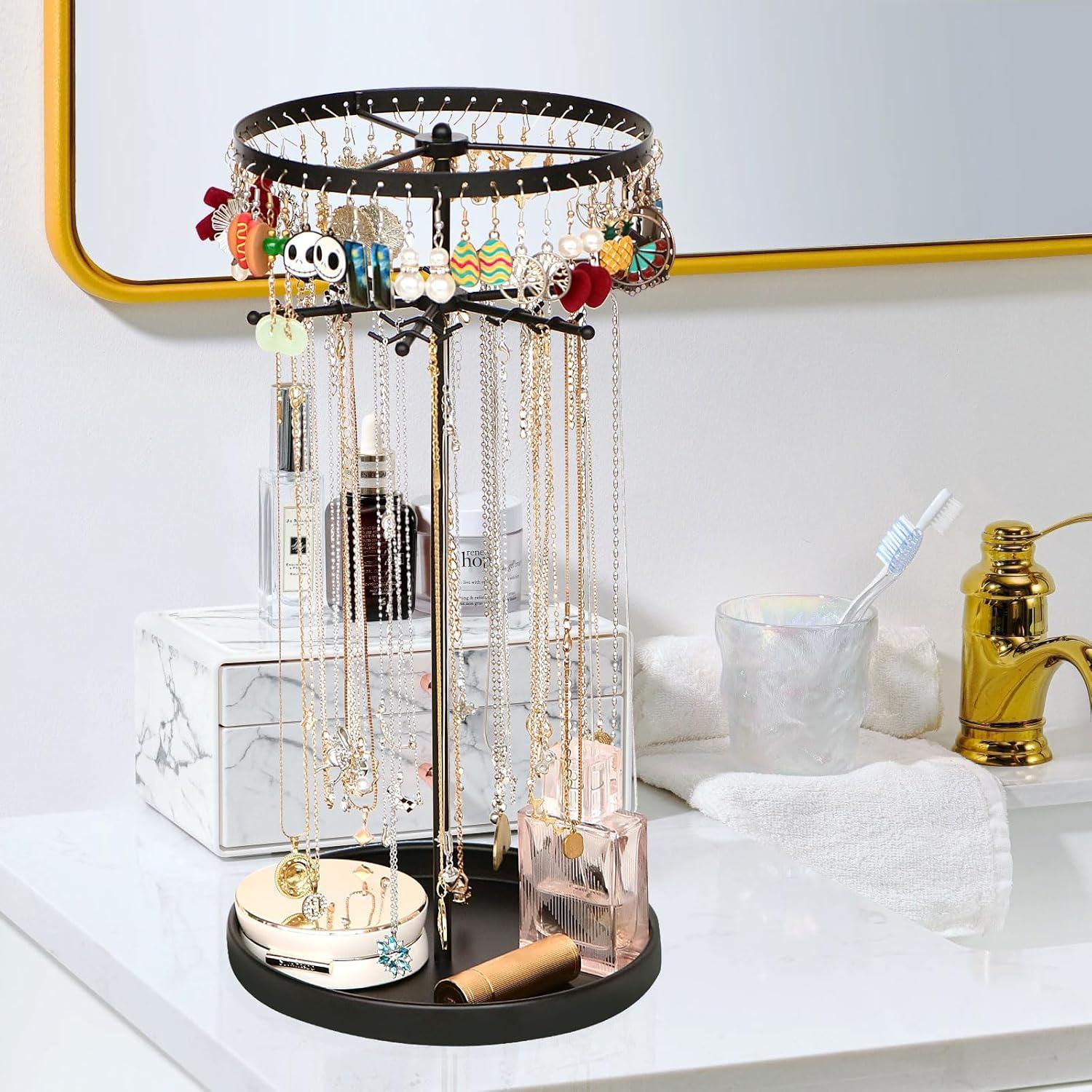 Organizador de Joyería Rotativo 360° 2 Niveles 17Dec