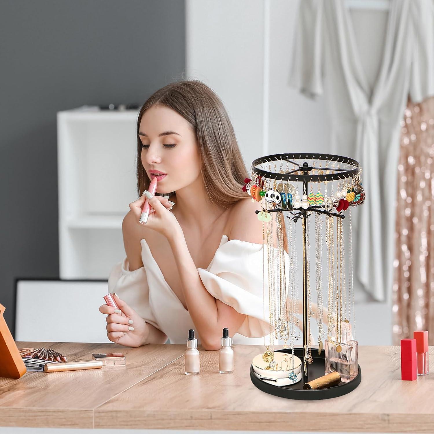 Organizador de Joyería Rotativo 360° 2 Niveles 17Dec