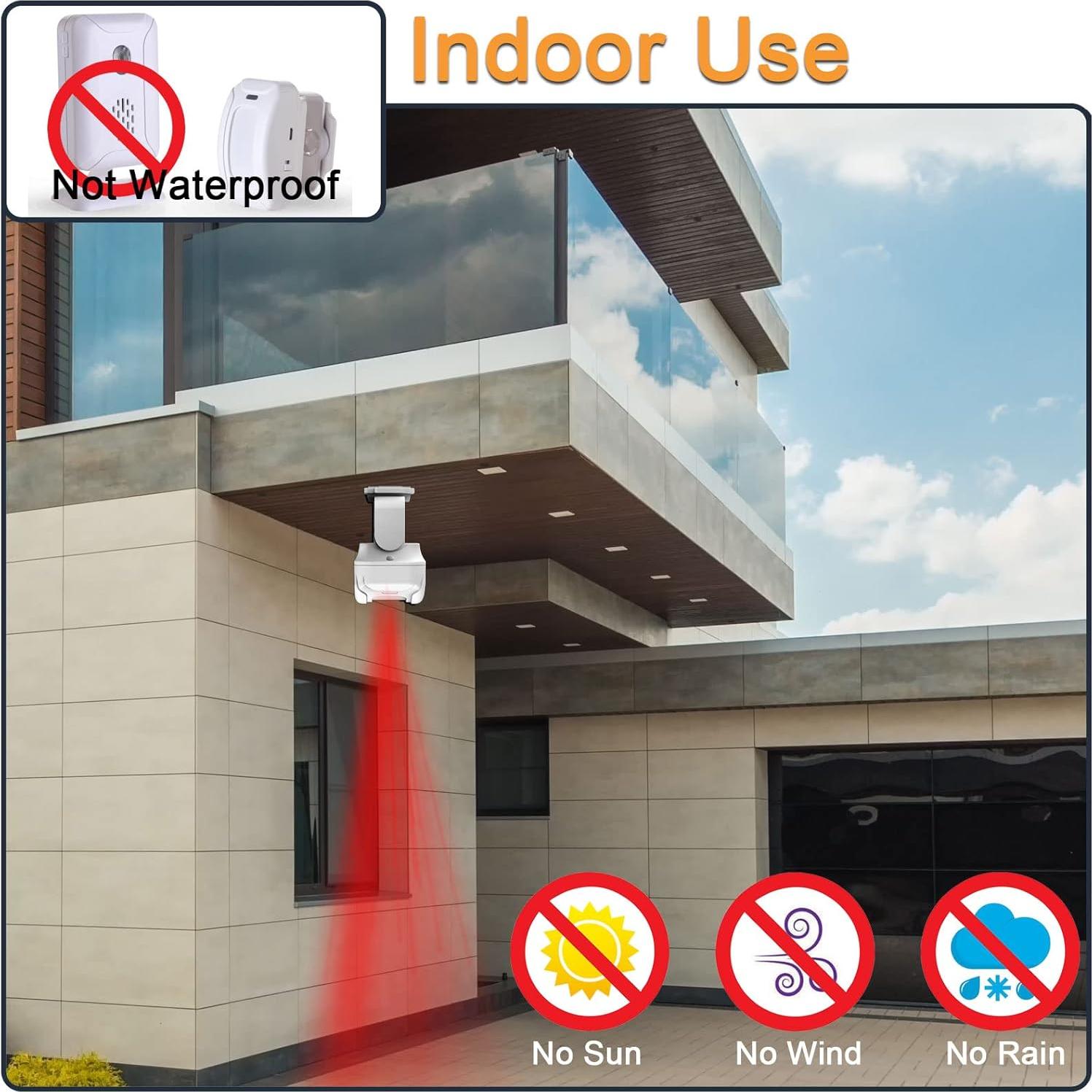 Sensor de Movimiento PIR HoneTeek con Timbre y Control Remoto