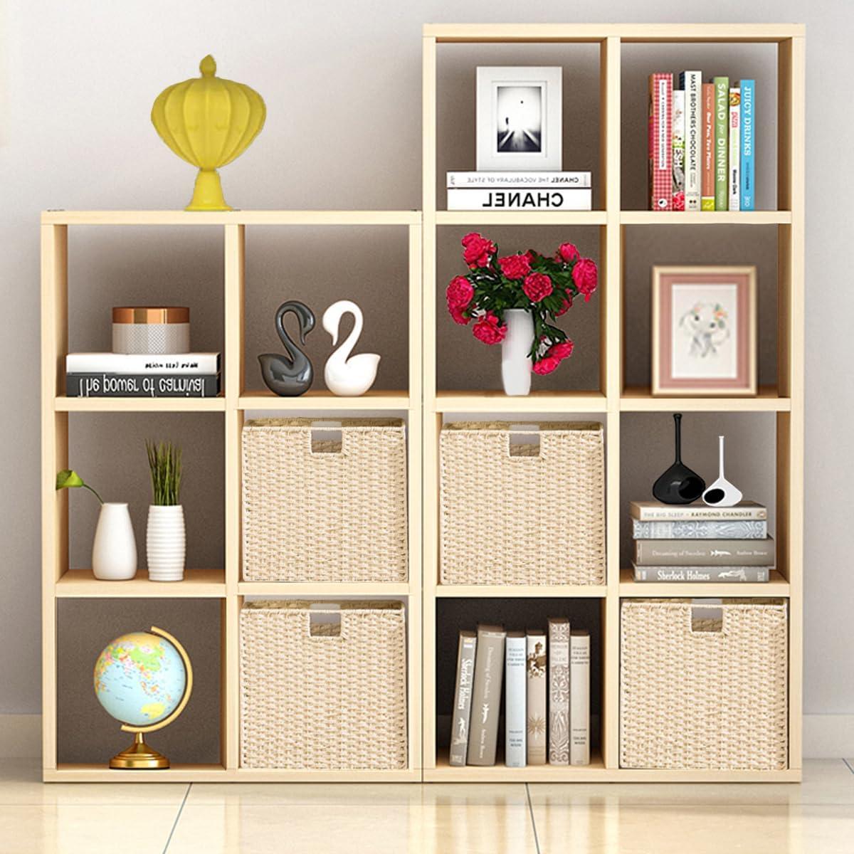 Juego de 2 Cestas de Almacenamiento Vagusicc de Mimbre 23 cm