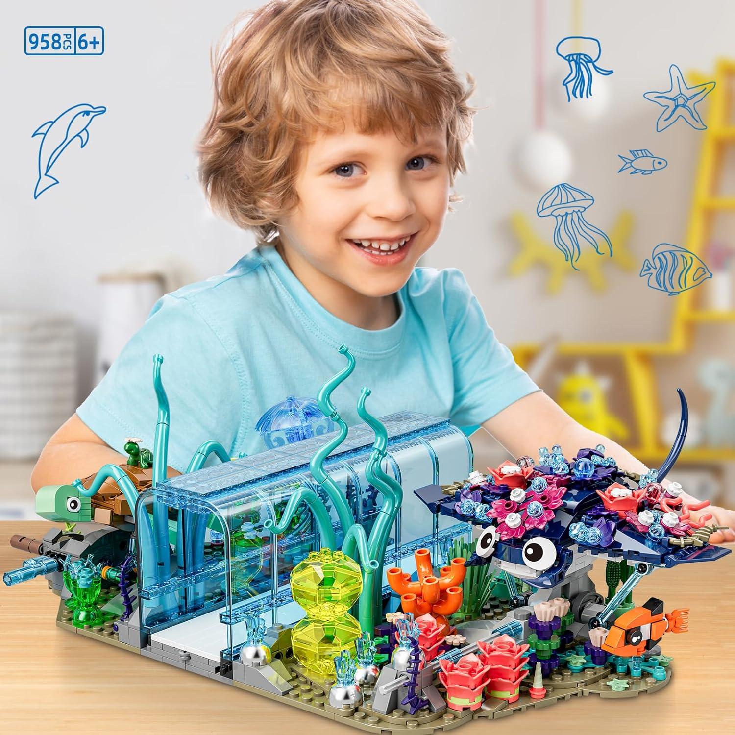 Juego de Bloques de Construcción Acuario QLT 958 Piezas