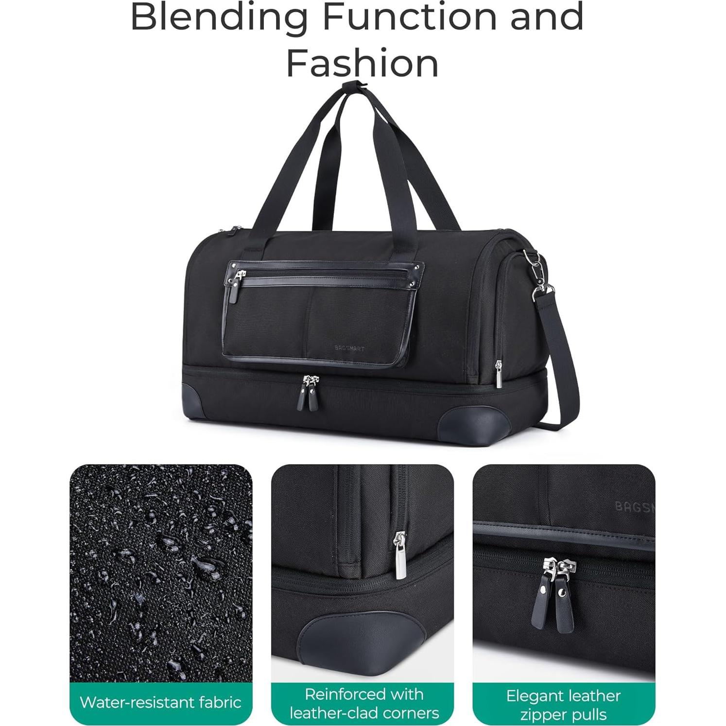 Bolsa de Ropa Duffle BAGSMART Beige 2 en 1 para Mujeres