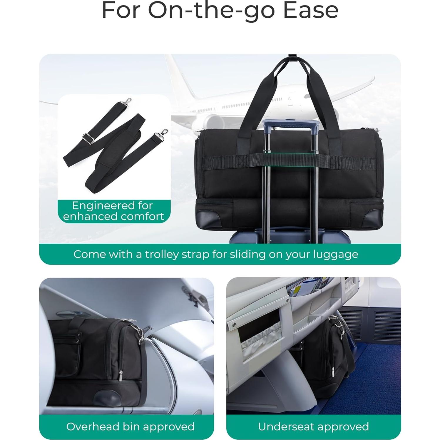 Bolsa de Ropa Duffle BAGSMART Beige 2 en 1 para Mujeres