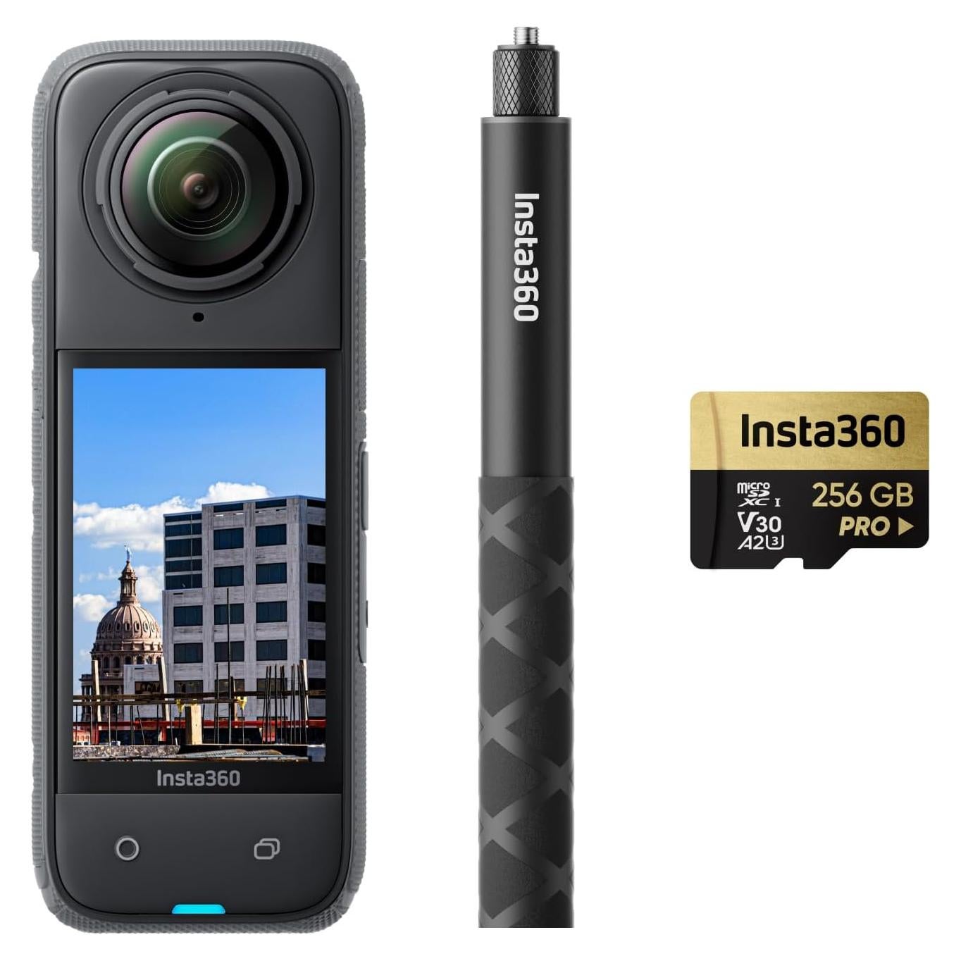 Cámara 360° Insta360 X4 - Video 8K, Foto 72MP, Paquete Completo