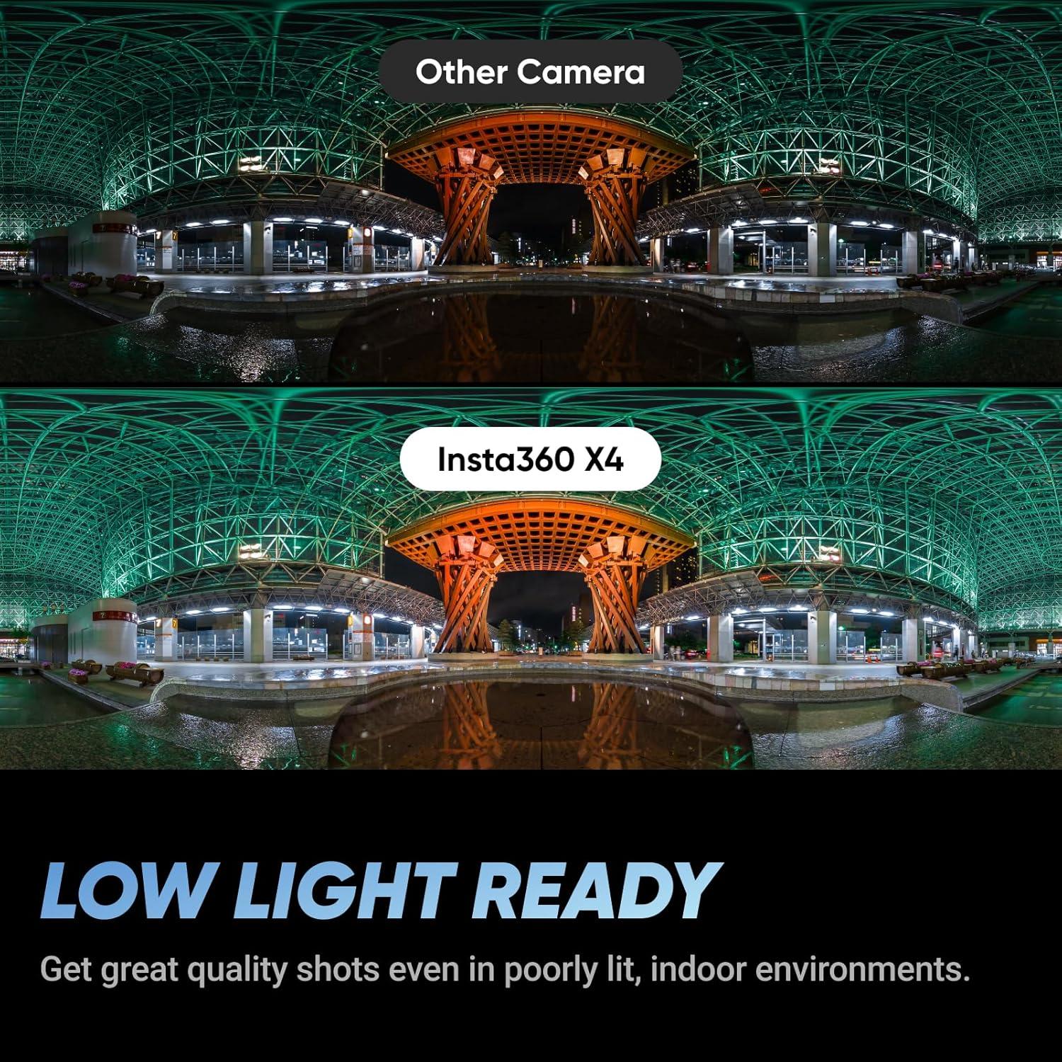 Cámara 360° Insta360 X4 - Video 8K, Foto 72MP, Paquete Completo