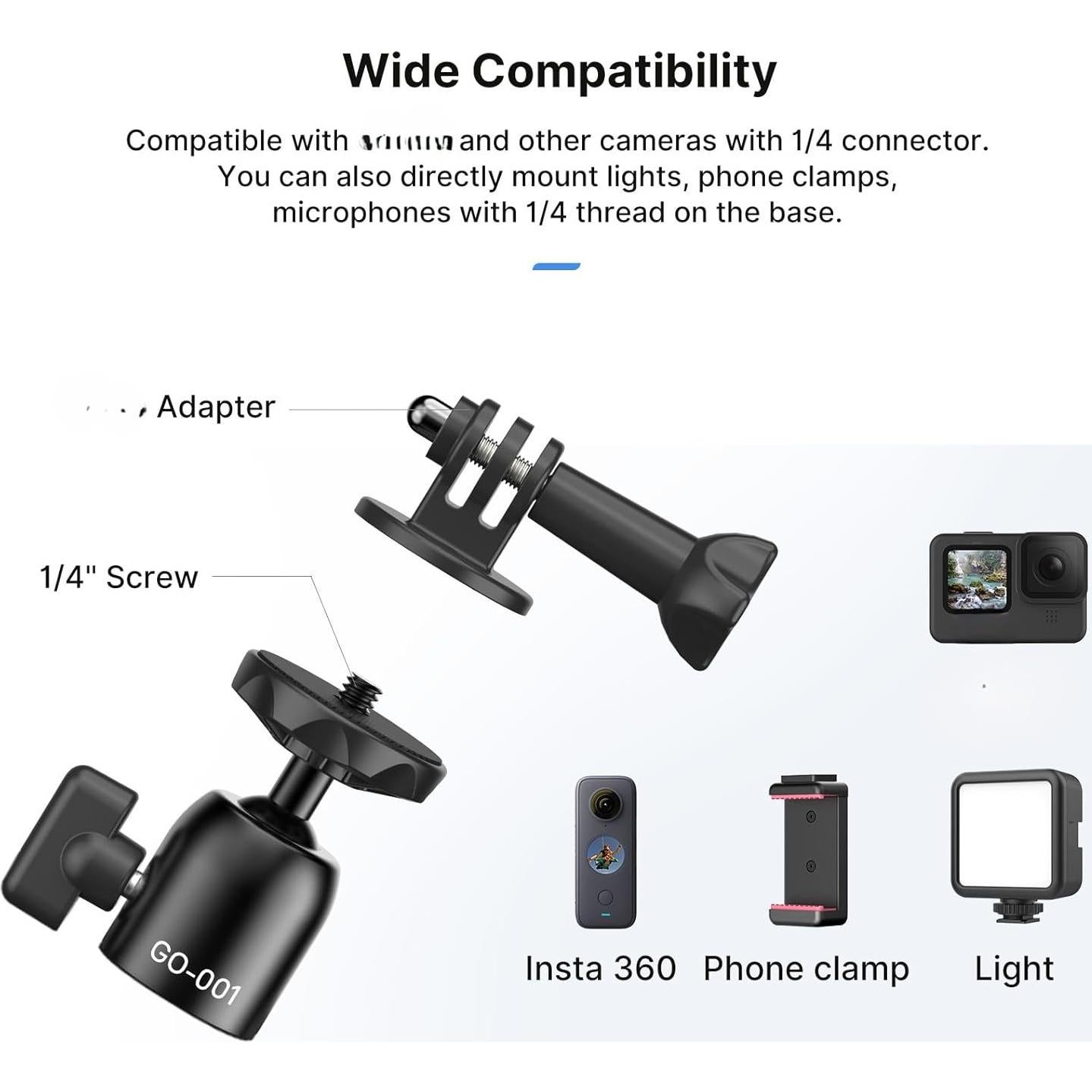 Soporte de Ventosa ULANZI SC-01 para Cámaras de Acción