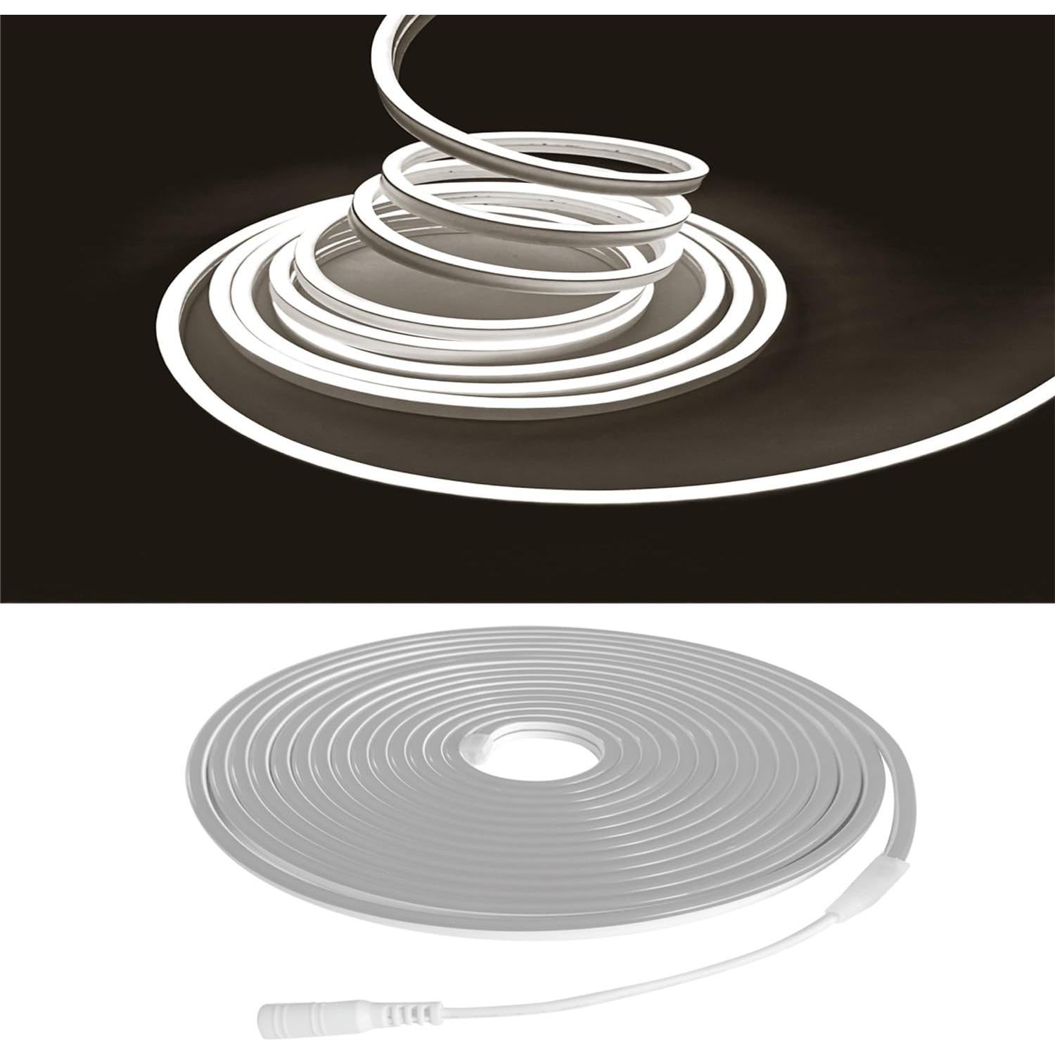 Luces de tira LED Neón MaxLaxer 5m 12V Impermeables Blancas