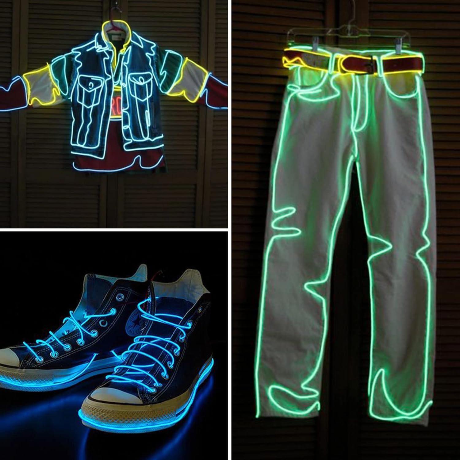 Cable de Neón EL 5m IMDCGYY Luz Flexible 3 Modos Decorativa