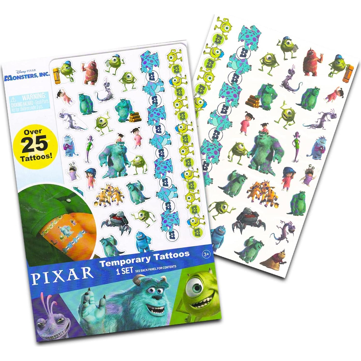 Conjunto de Stickers y Tatuajes Temporales Monsters Inc - Disney