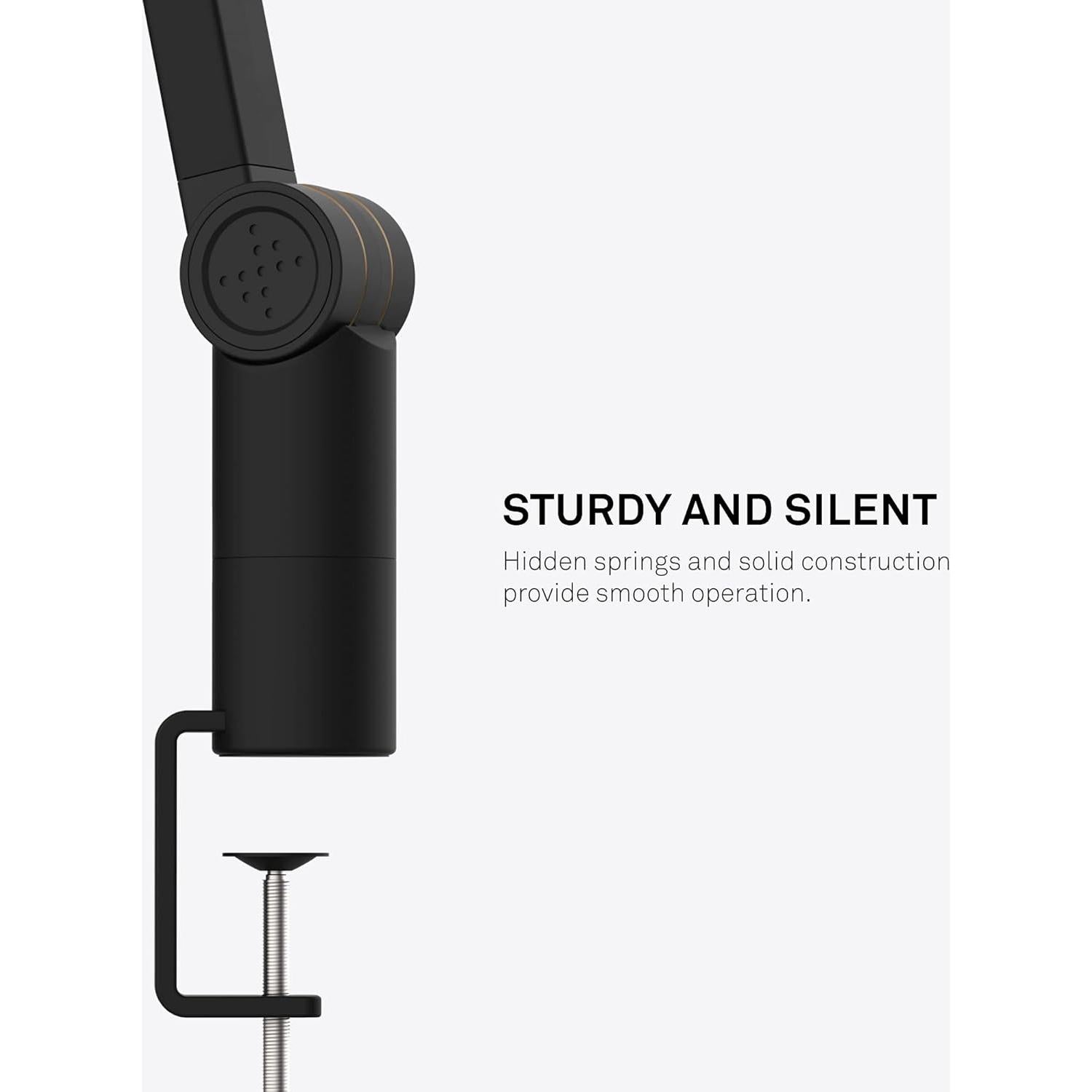 NZXT Boom Arm - AP-BOOMA-B1 - Streaming Microphone Boom Arm - Discreetly Store USB & XLR Cables - Smooth and Silent - Cable Channel Covers - Black
