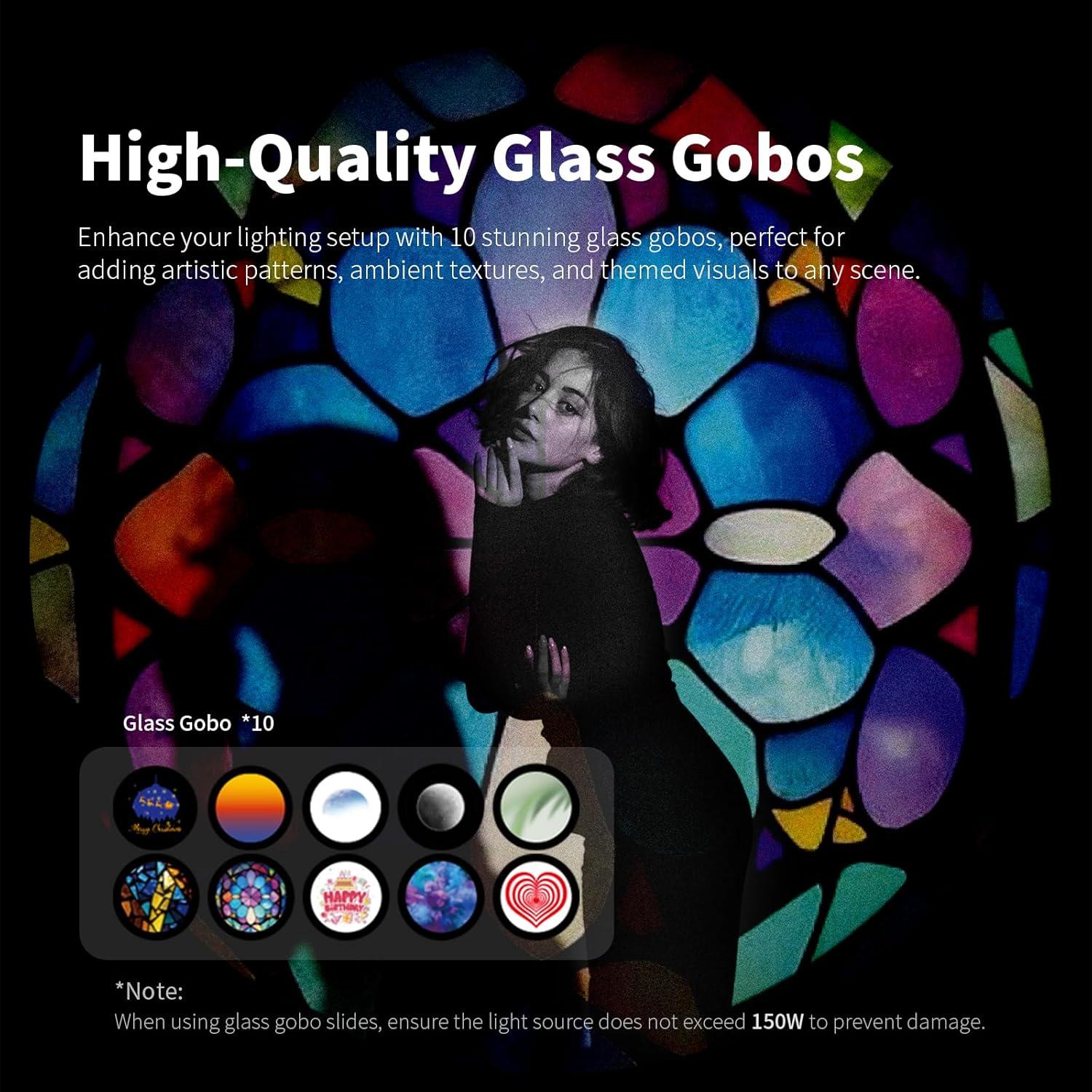 Snoot Óptico Bussi MG06 Max con 40 Gobos y Lente 36°