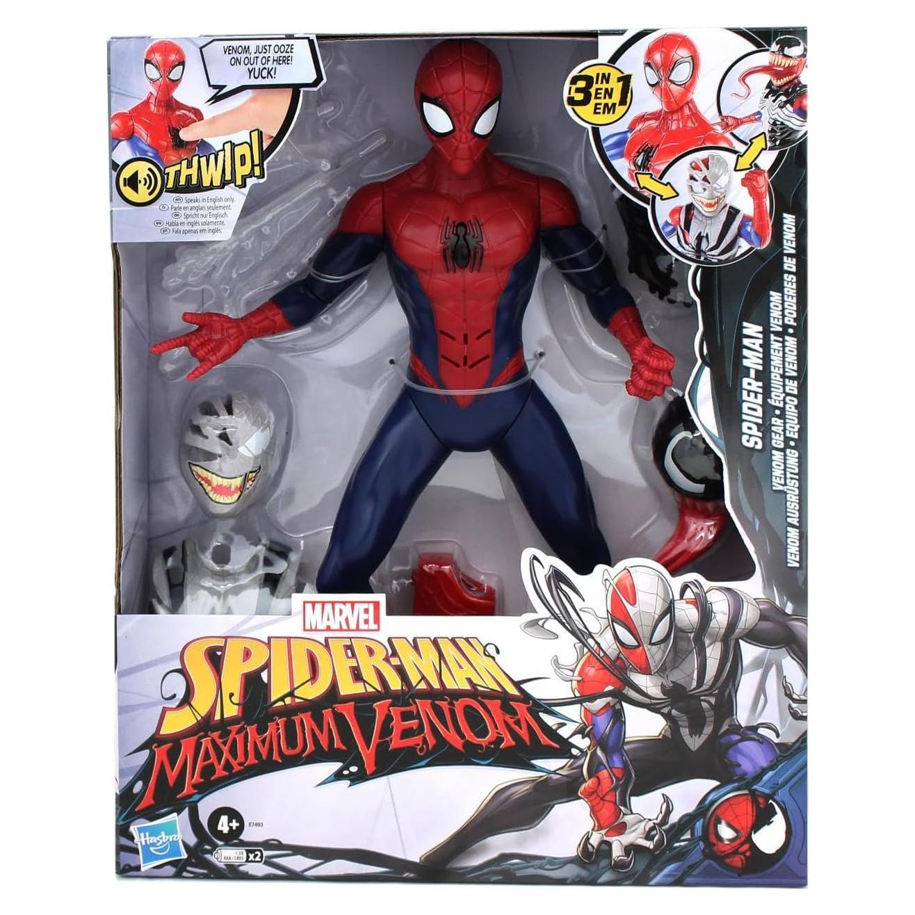 Figura Spider-Man Venomizado Hasbro 30 cm con sonidos