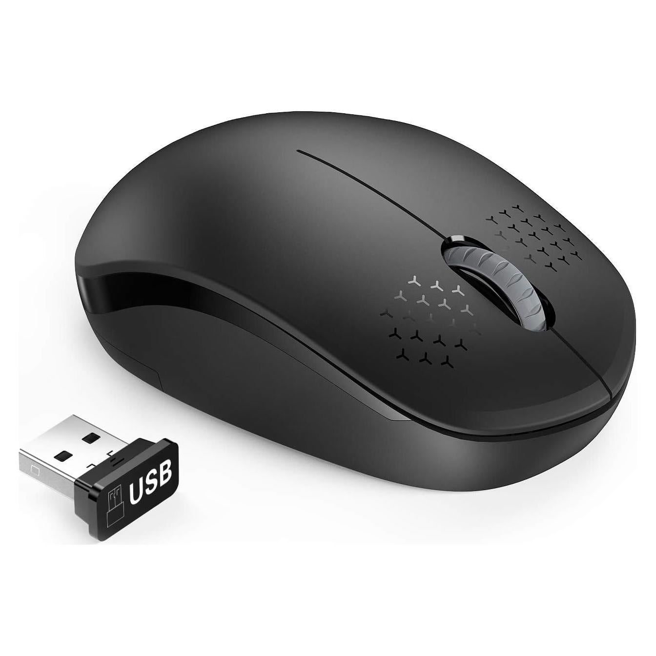 Ratón Inalámbrico Seenda Negro 2.4GHz Compacto y Silencioso