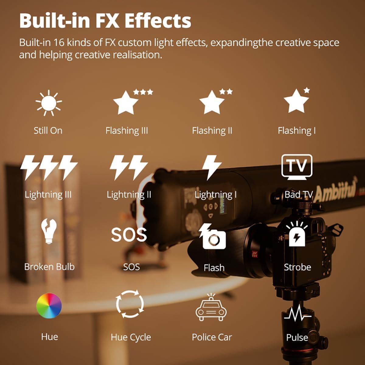 Luz LED Inflable Ambitful GC30R 30W RGB 90cm CRI 95+