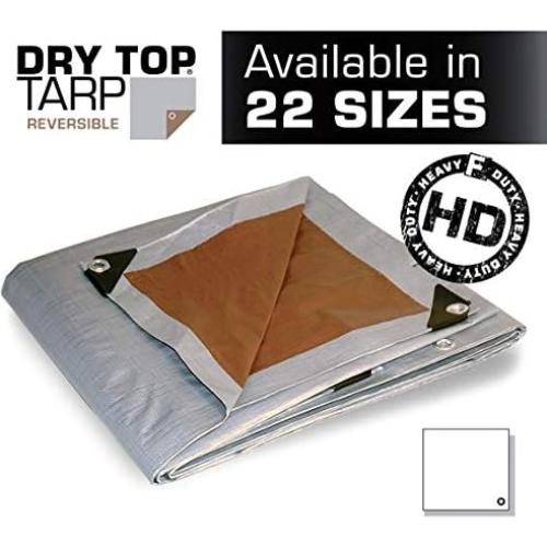 Lona Reversible Pesada Foremost 20068 243x183 cm Plata/Marrón