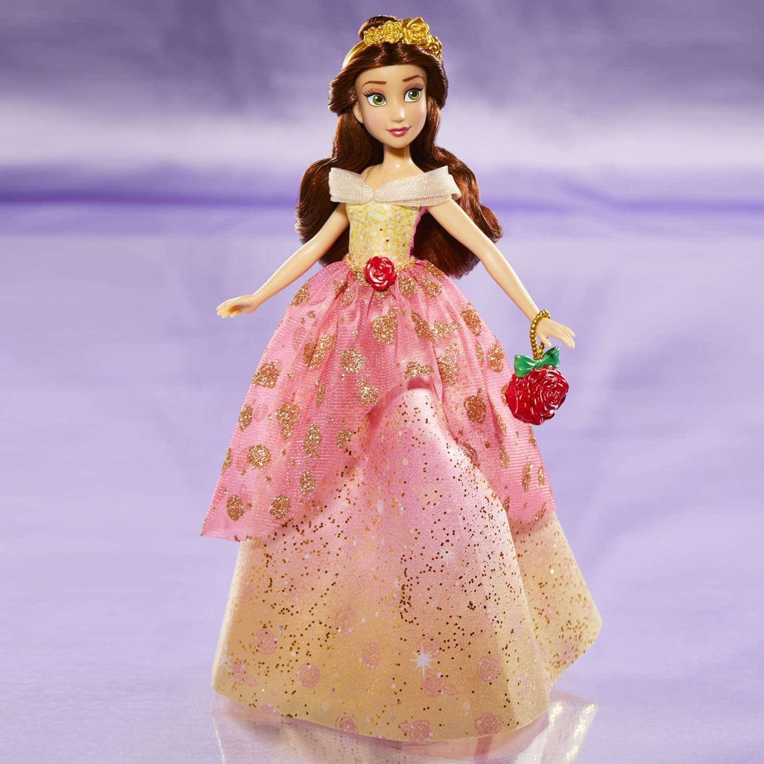 Muñeca de Moda Belle Princesa Disney 11" con 7 Accesorios