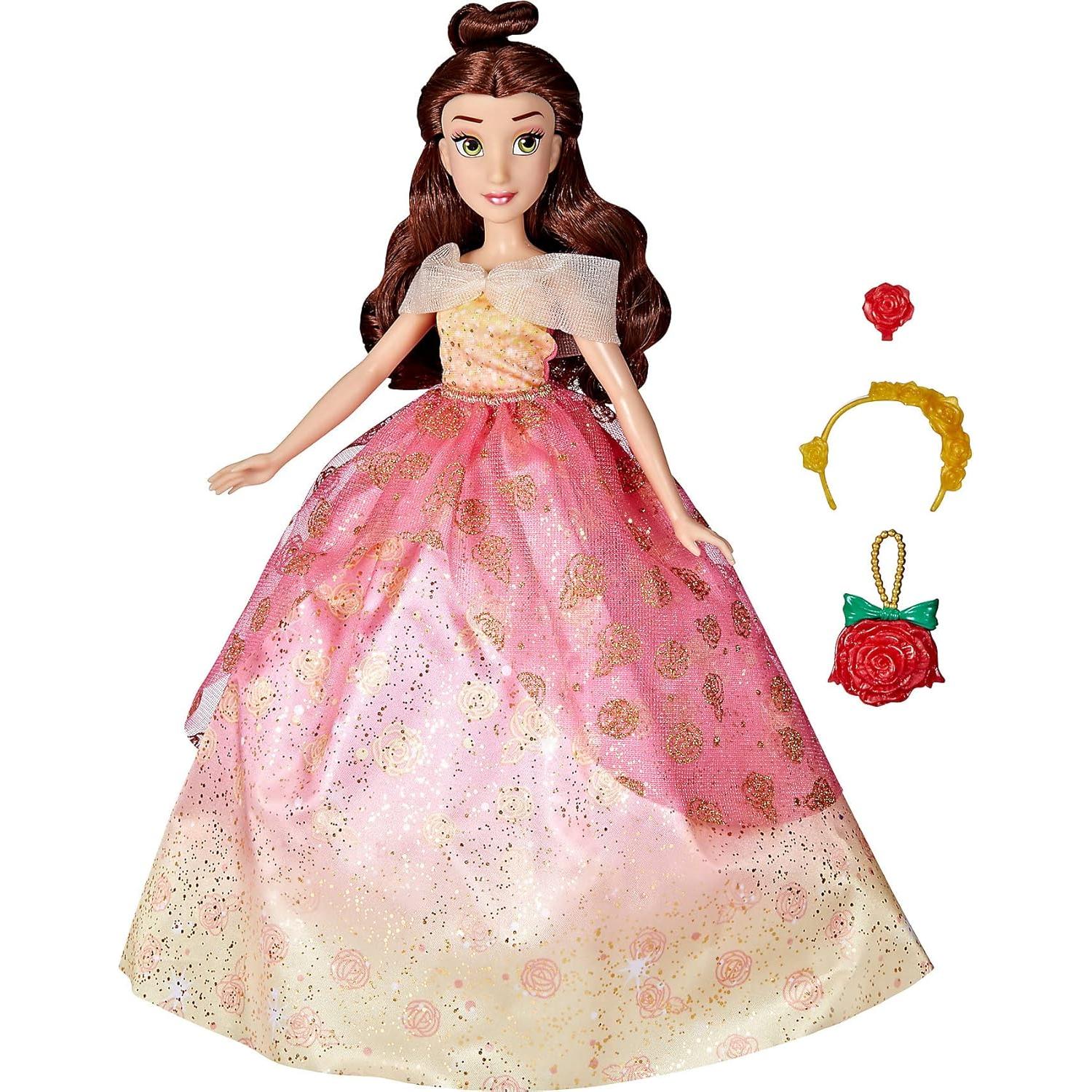 Muñeca de Moda Belle Princesa Disney 11" con 7 Accesorios