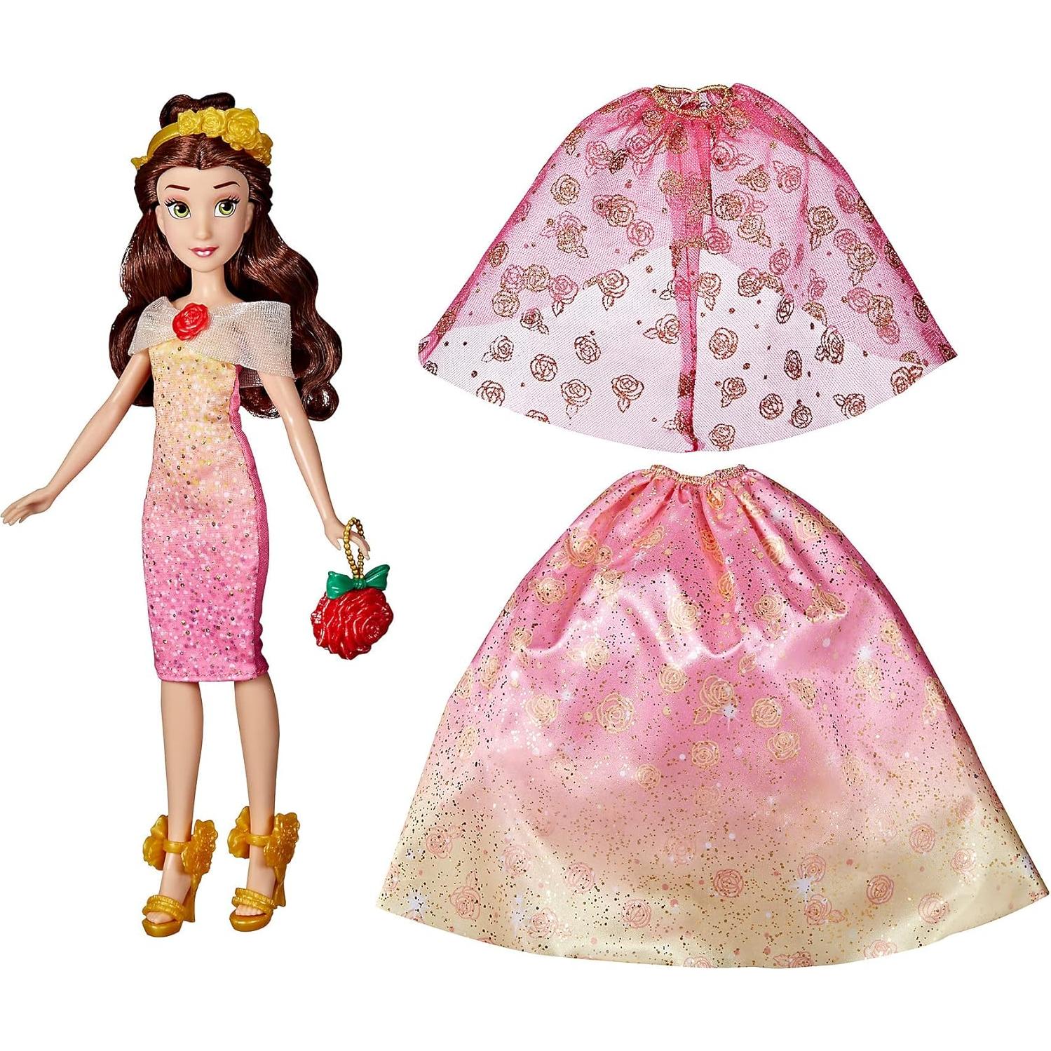 Muñeca de Moda Belle Princesa Disney 11" con 7 Accesorios