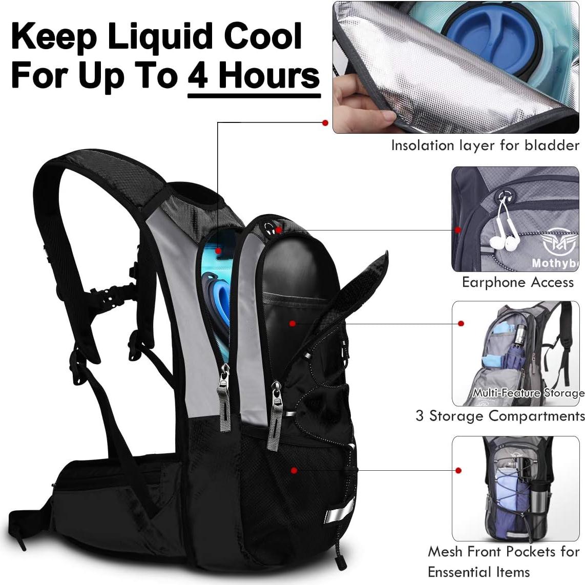 Mochila de Hidratación Mothybot 2L Aislada y Resistente al Agua