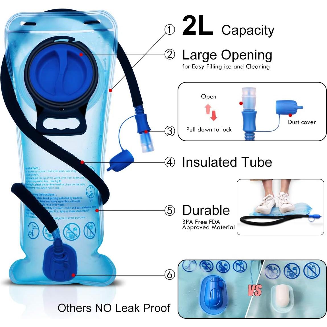 Mochila de Hidratación Mothybot 2L Aislada y Resistente al Agua