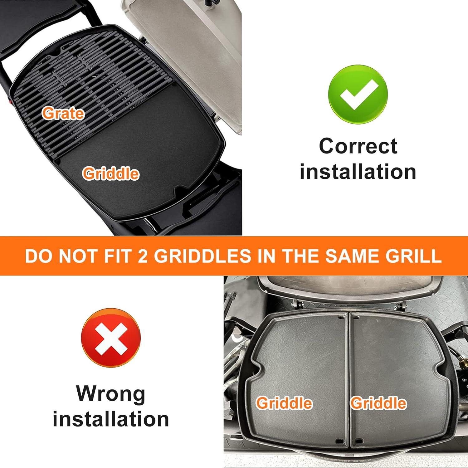 Plancha de Hierro Fundido Utheer para Parrillas Weber Q1200 32x21.8cm