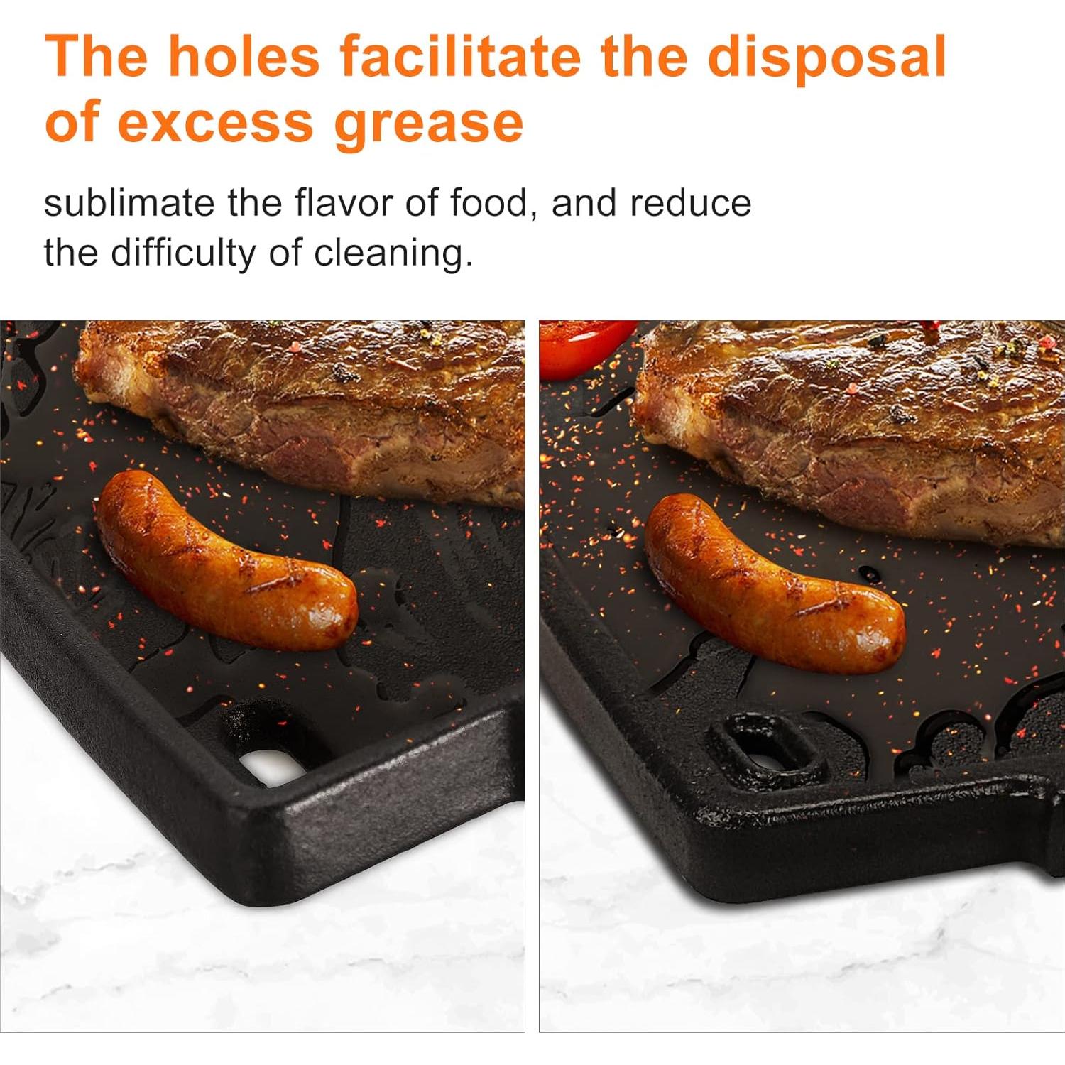 Plancha de Hierro Fundido Utheer para Parrillas Weber Q1200 32x21.8cm