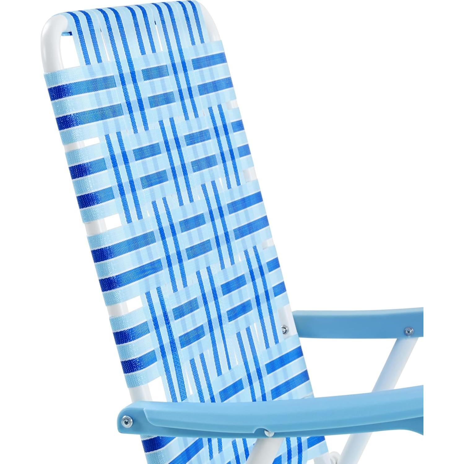 Juego de 2 Sillas de Playa Plegables Yaheetech Azul