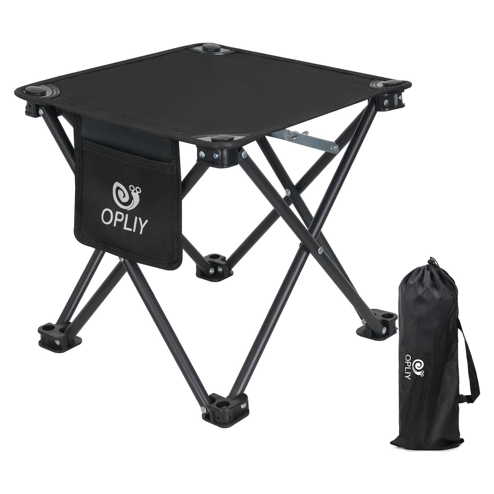 Taburete Plegable Portátil Opliy Negro 145 kg Camping Jardinería