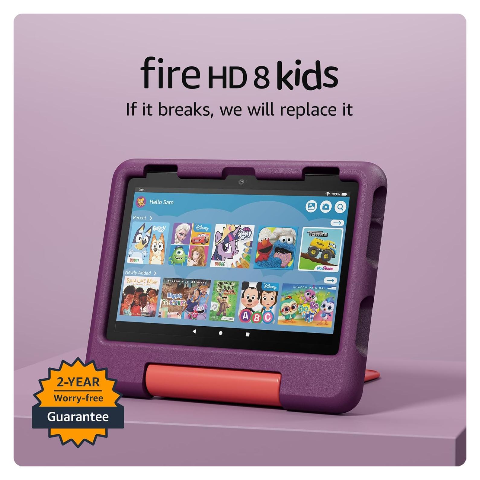 Tableta Amazon Fire HD 8 Kids 2024 | 3GB RAM, 32GB, Uva