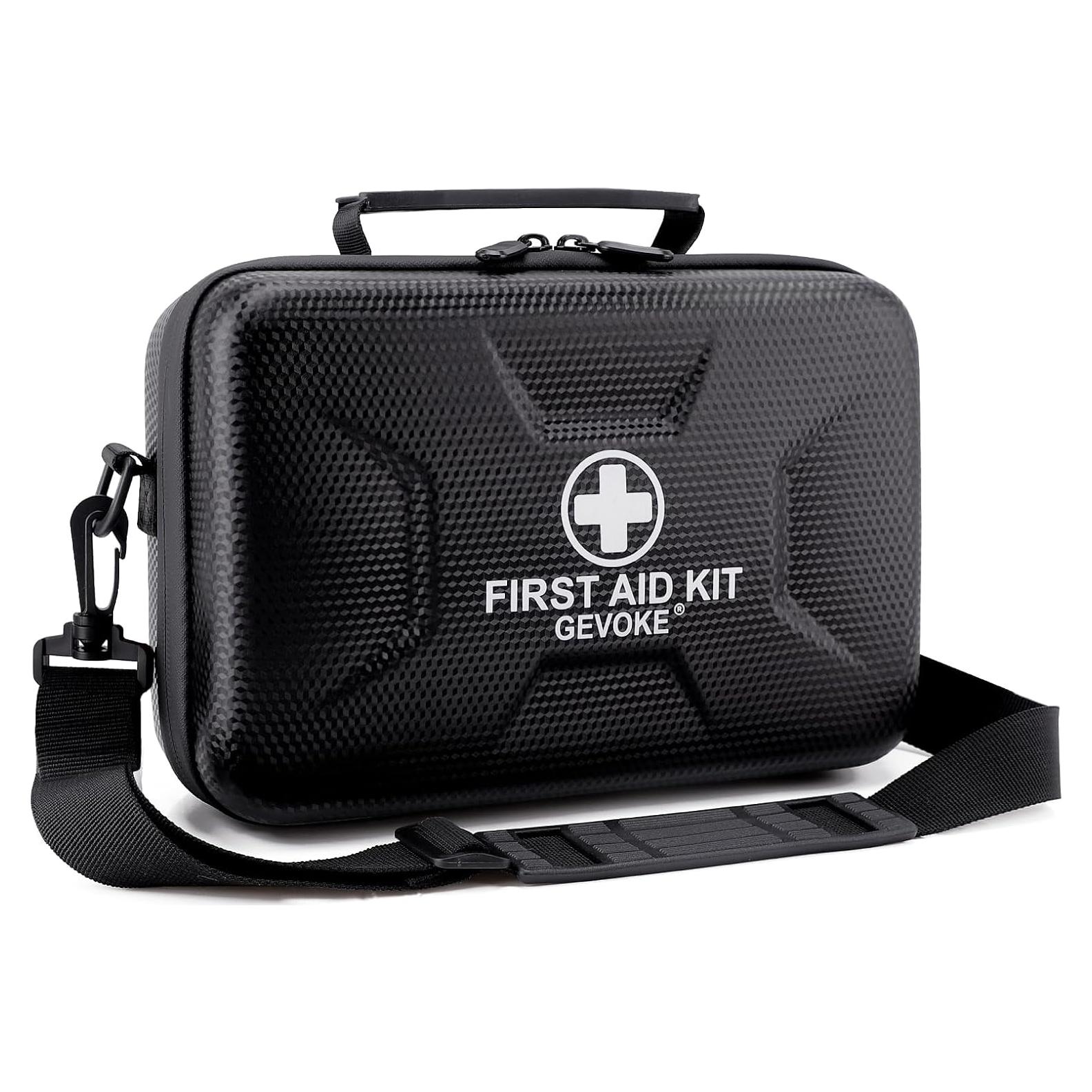 Kit de Primeros Auxilios GEVOKE 410 Piezas Impermeable Negro