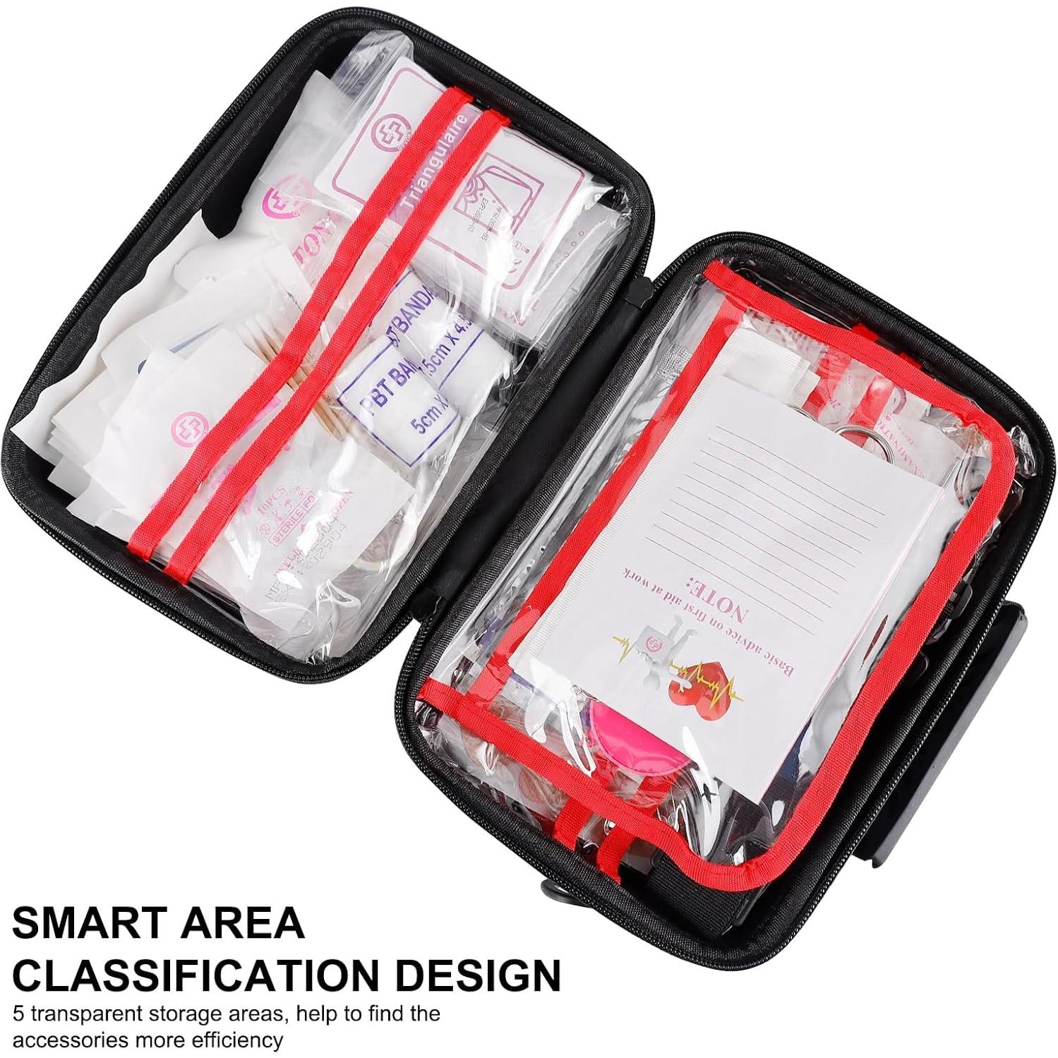 Kit de Primeros Auxilios GEVOKE 410 Piezas Impermeable Negro