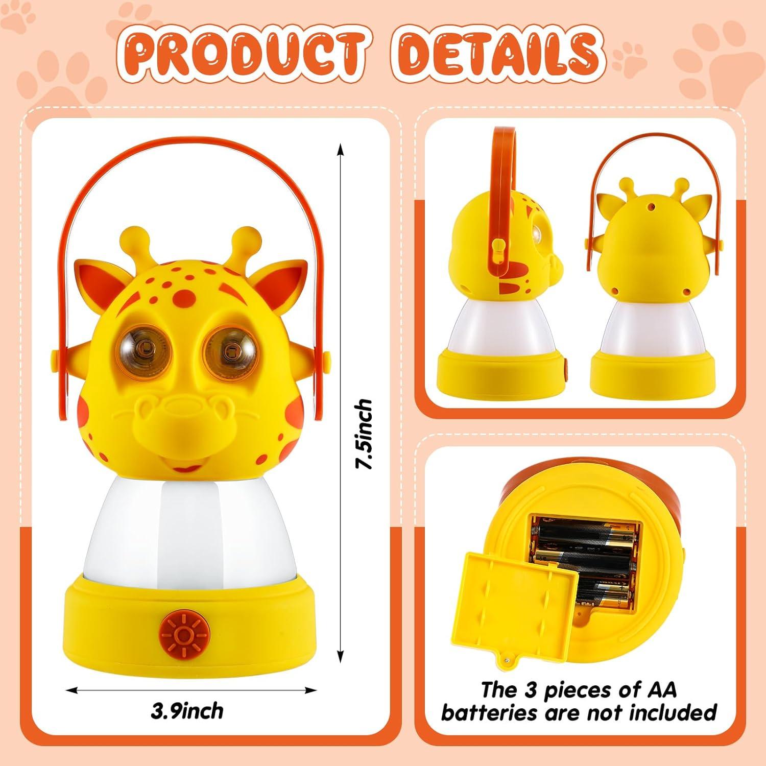 Linterna LED de Camping VIHOSE 4 Pcs Temática Animales