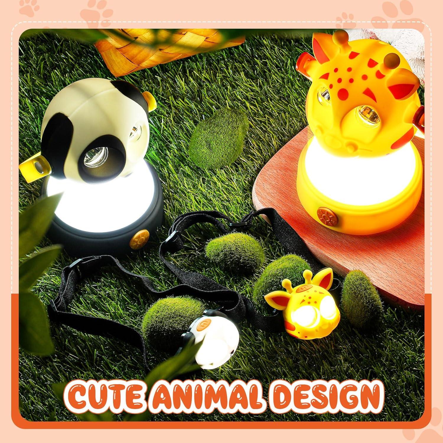 Linterna LED de Camping VIHOSE 4 Pcs Temática Animales